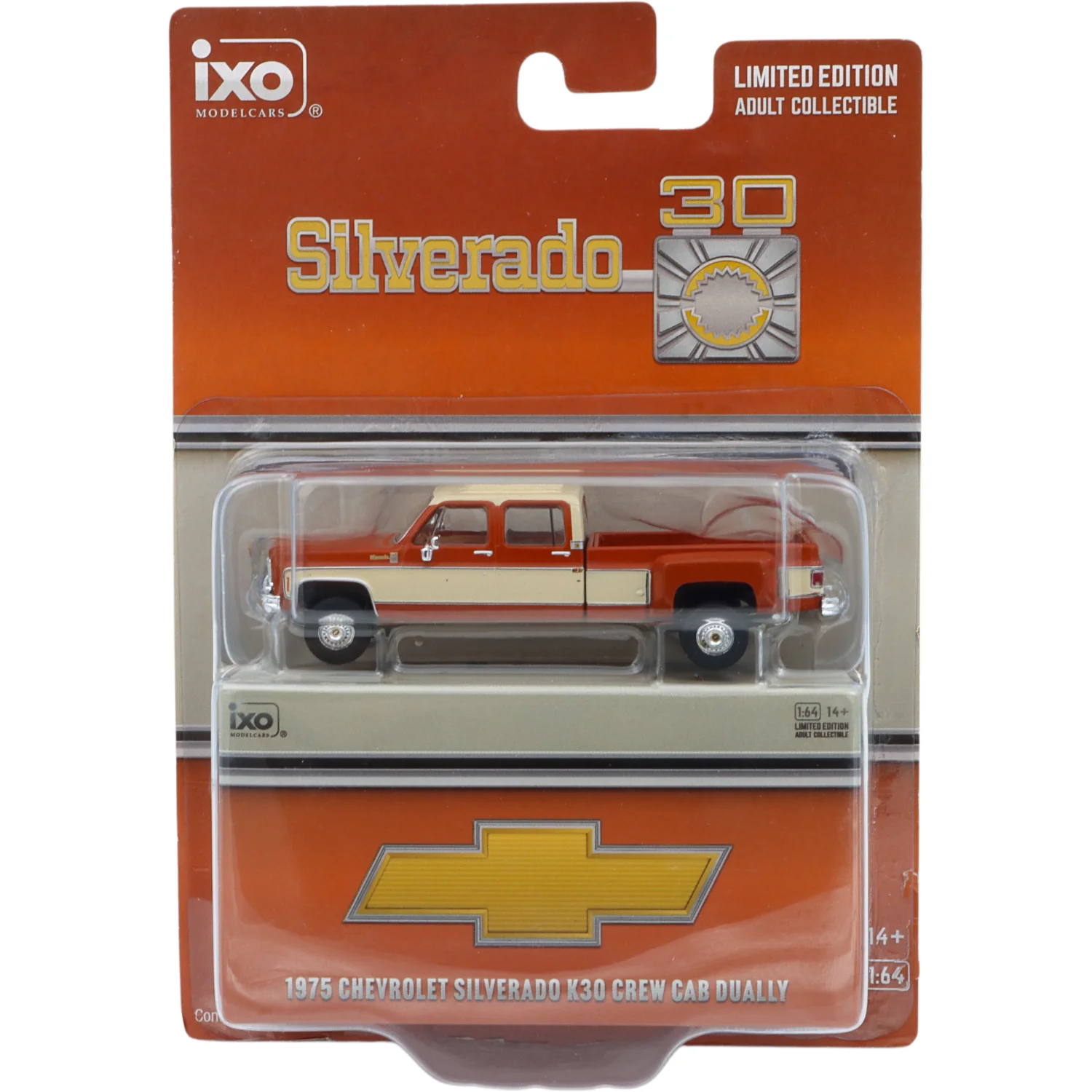 1975 Chevrolet Silverado K30 Crew Cab Dually - Brons / Beige - Ixo America - 1:64