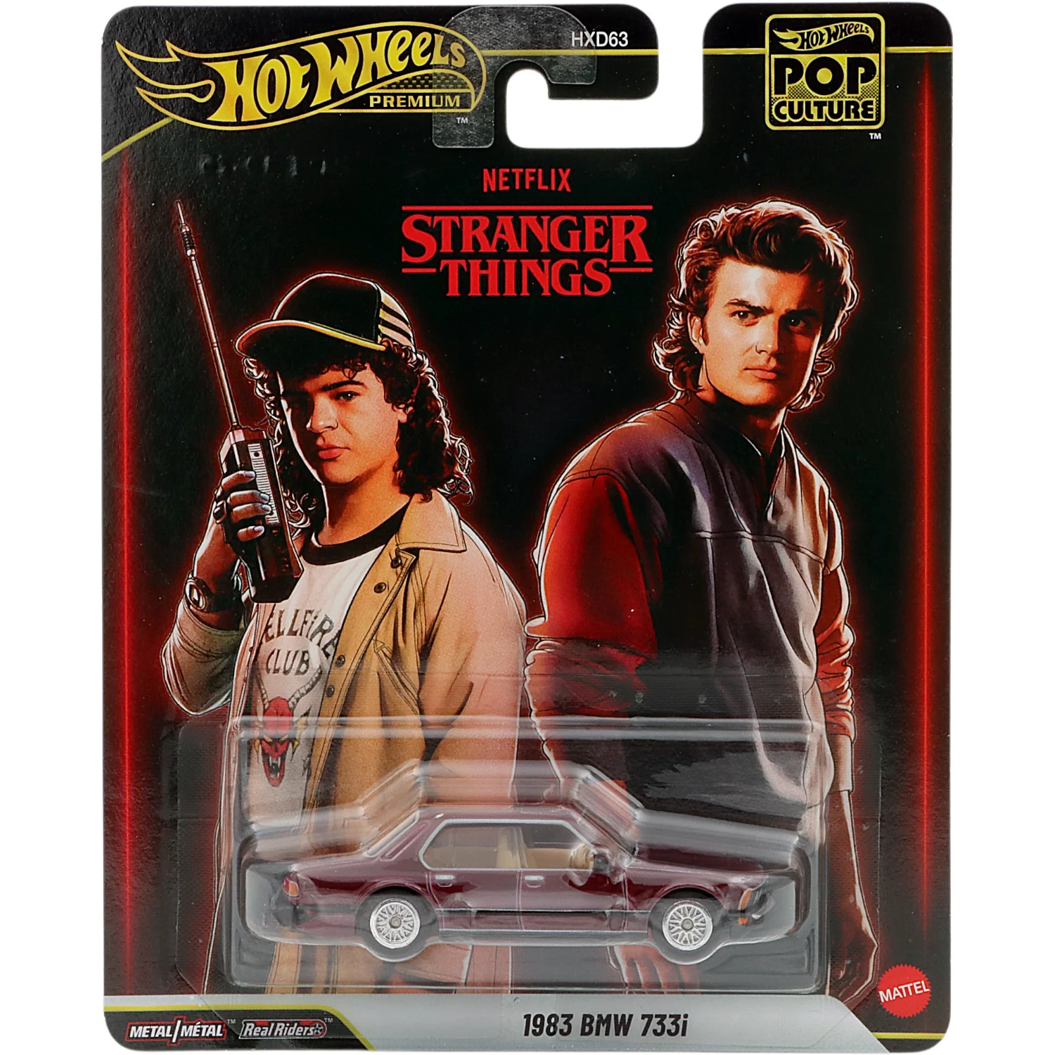 1983 BMW 733i - Vinröd - Netflix Stranger Things - Hot Wheels