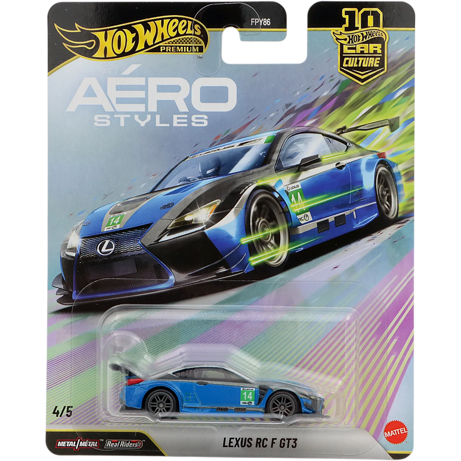 Lexus RC F GT3 - Blå - Aero Styles - Hot Wheels