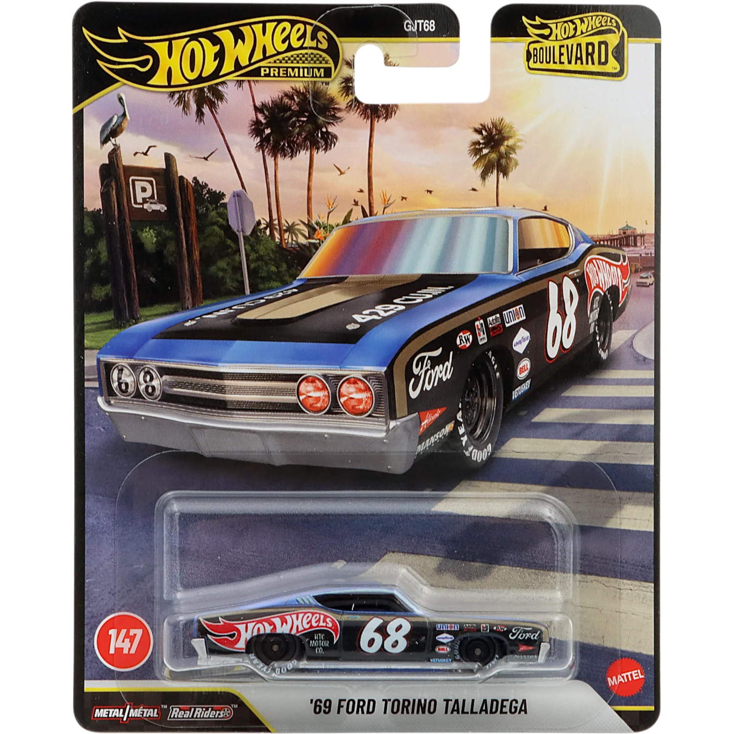 '69 Ford Torino Talladega - Svart - Boulevard 147 - Hot Wheels