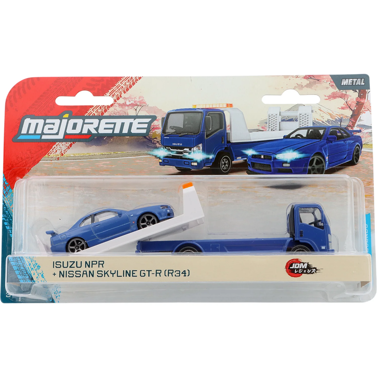 Isuzu NPR + Toyota Sprinter Trueno (AE86) - JDM Legends Car Transporter - Majorette