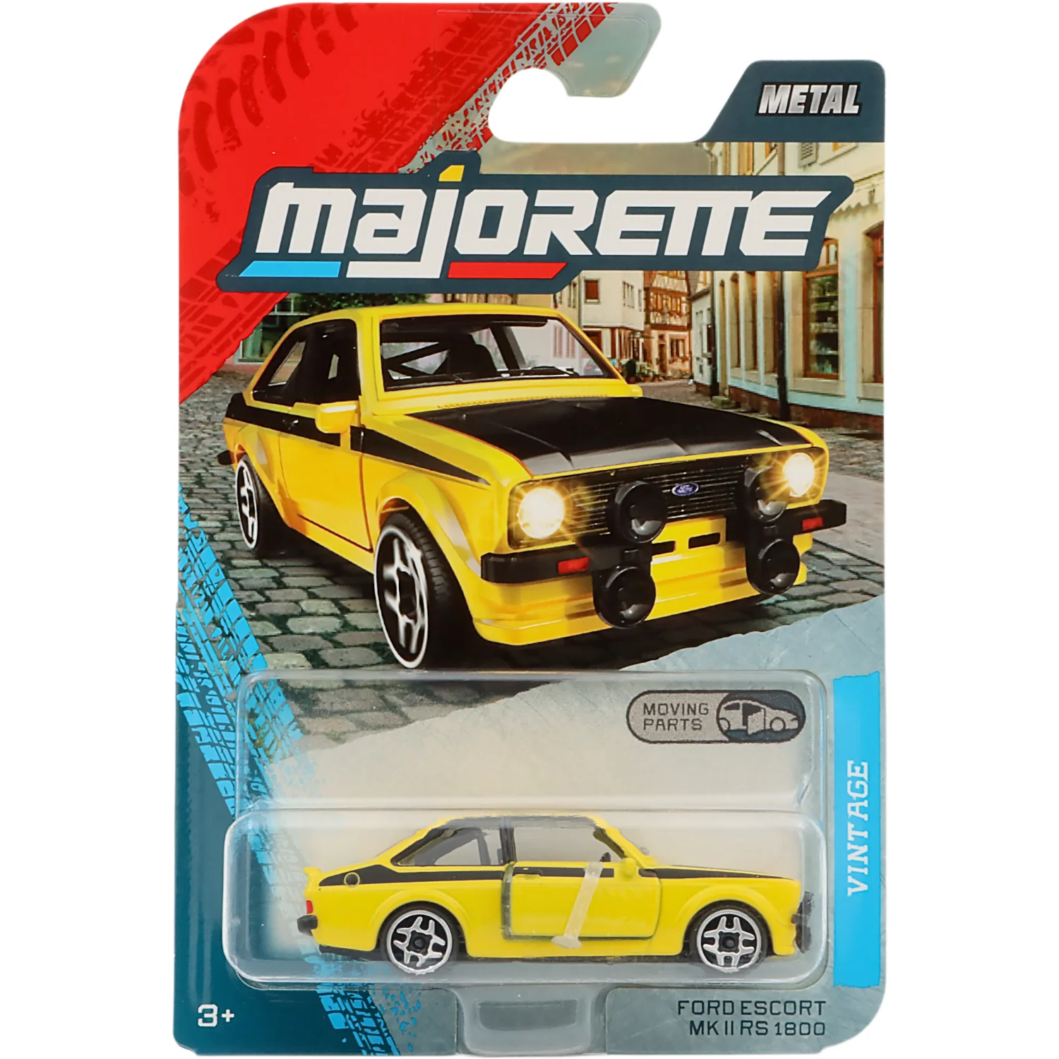 Ford Escort MK II 1800 - Gul / Svart - Vintage - Majorette
