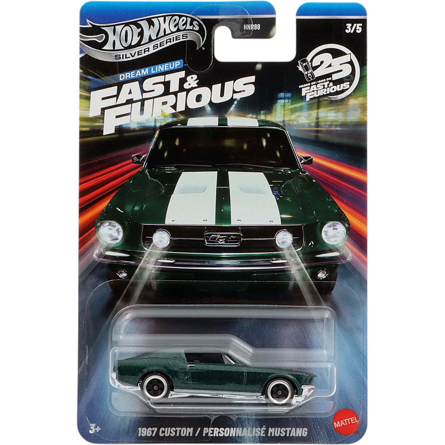 1967 Custom Mustang - Grön - Fast & Furious - Hot Wheels