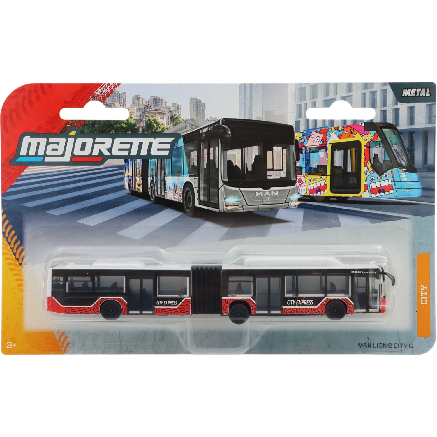 MAN Lion's City G - Grön - Buss - Majorette - 18 cm