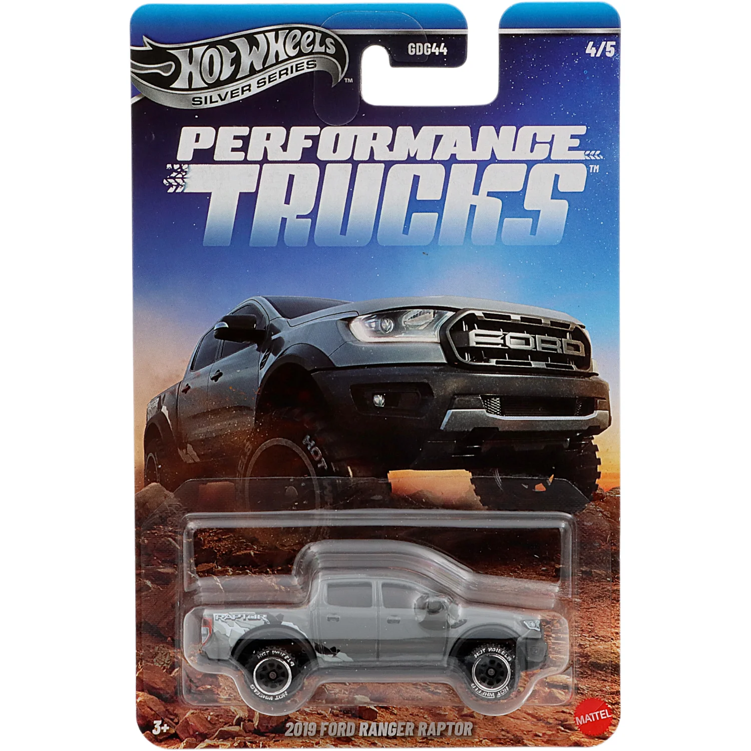 2019 Ford Ranger Raptor - Grå - Performance Trucks - Hot Wheels