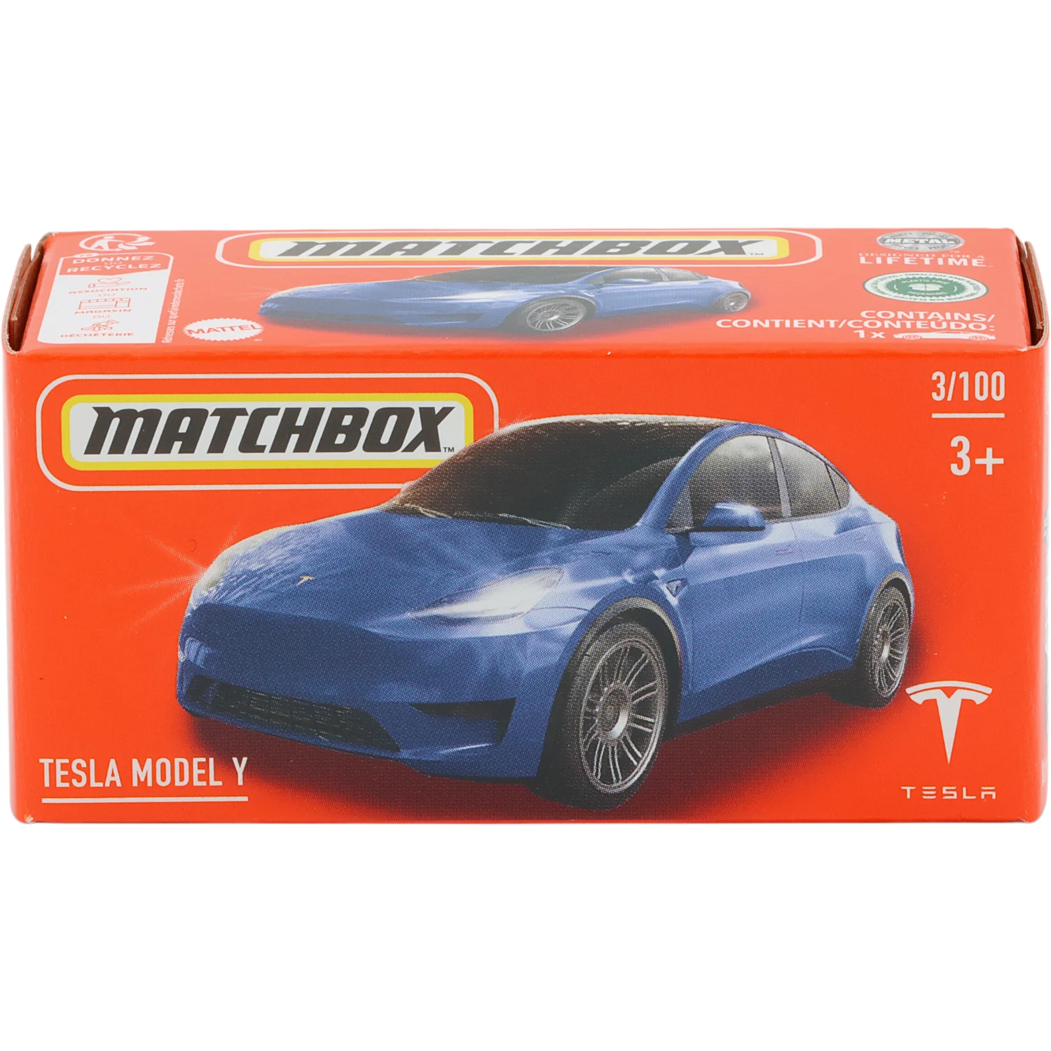 Tesla Model Y - Blå - Power Grab 3/100 - Matchbox