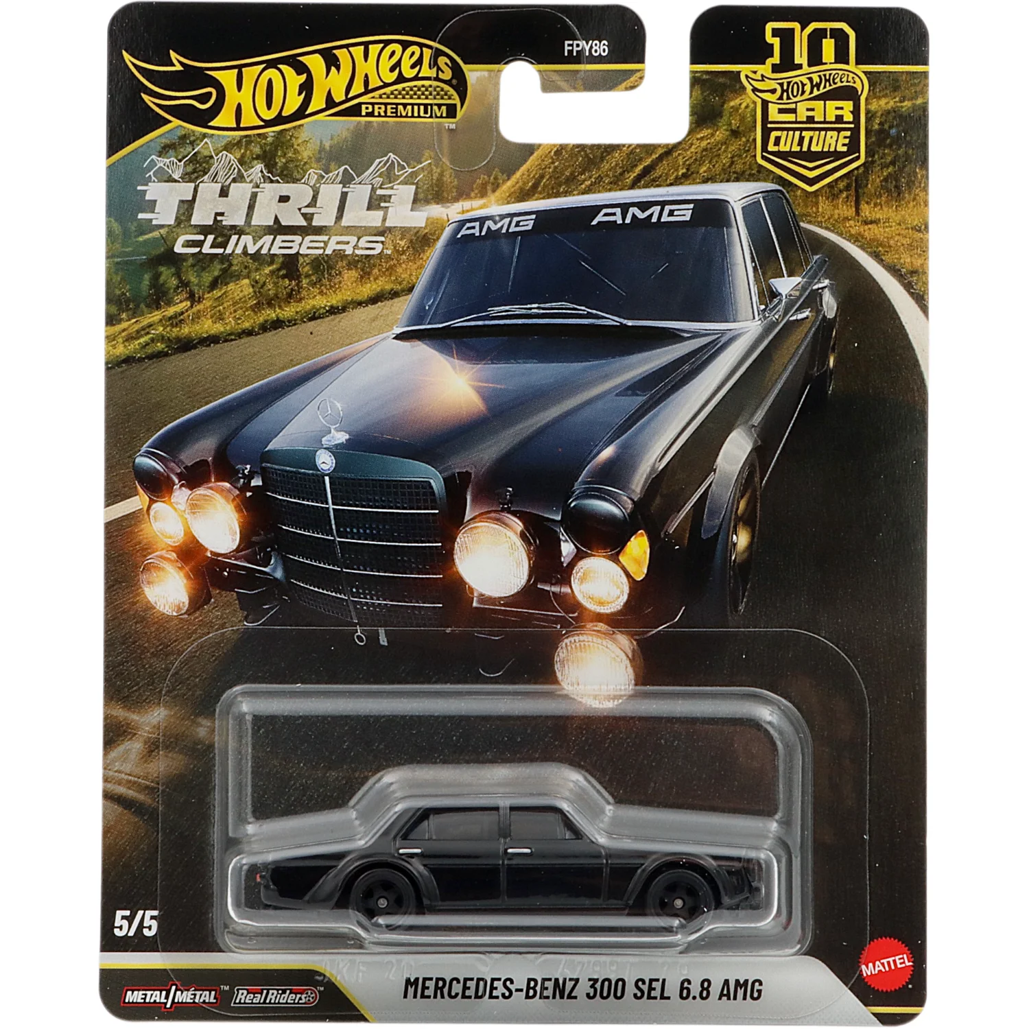 Mercedes-Benz 300 SEL 6.8 AMG - Svart - Thrill Climbers - Hot Wheels