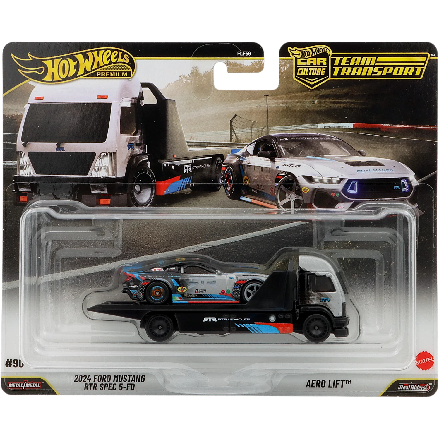 2024 Ford Mustang RTR SPEC 5-FD + Aero Lift - Team Transport - Hot Wheels