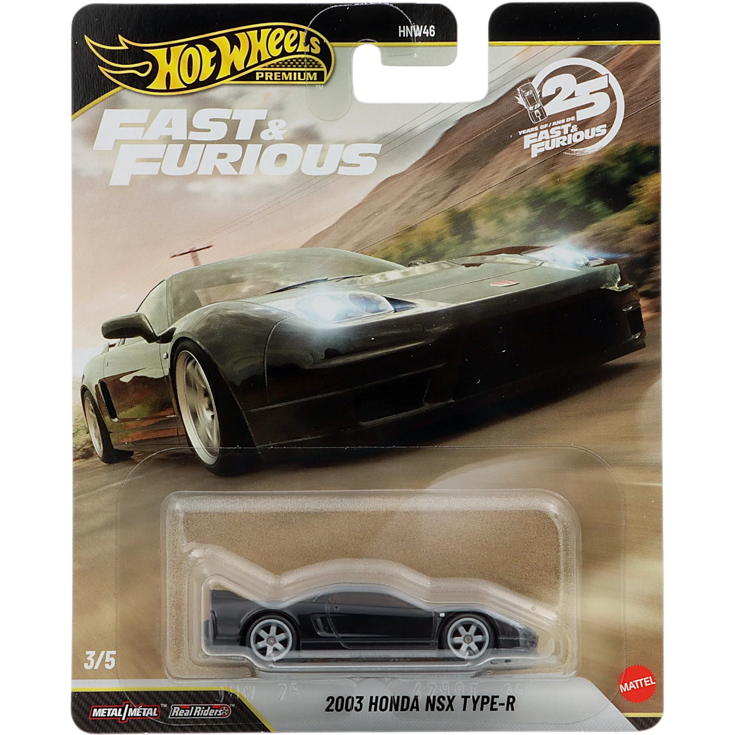 2003 Honda NSX Type-R - Svart - Fast & Furious - Hot Wheels