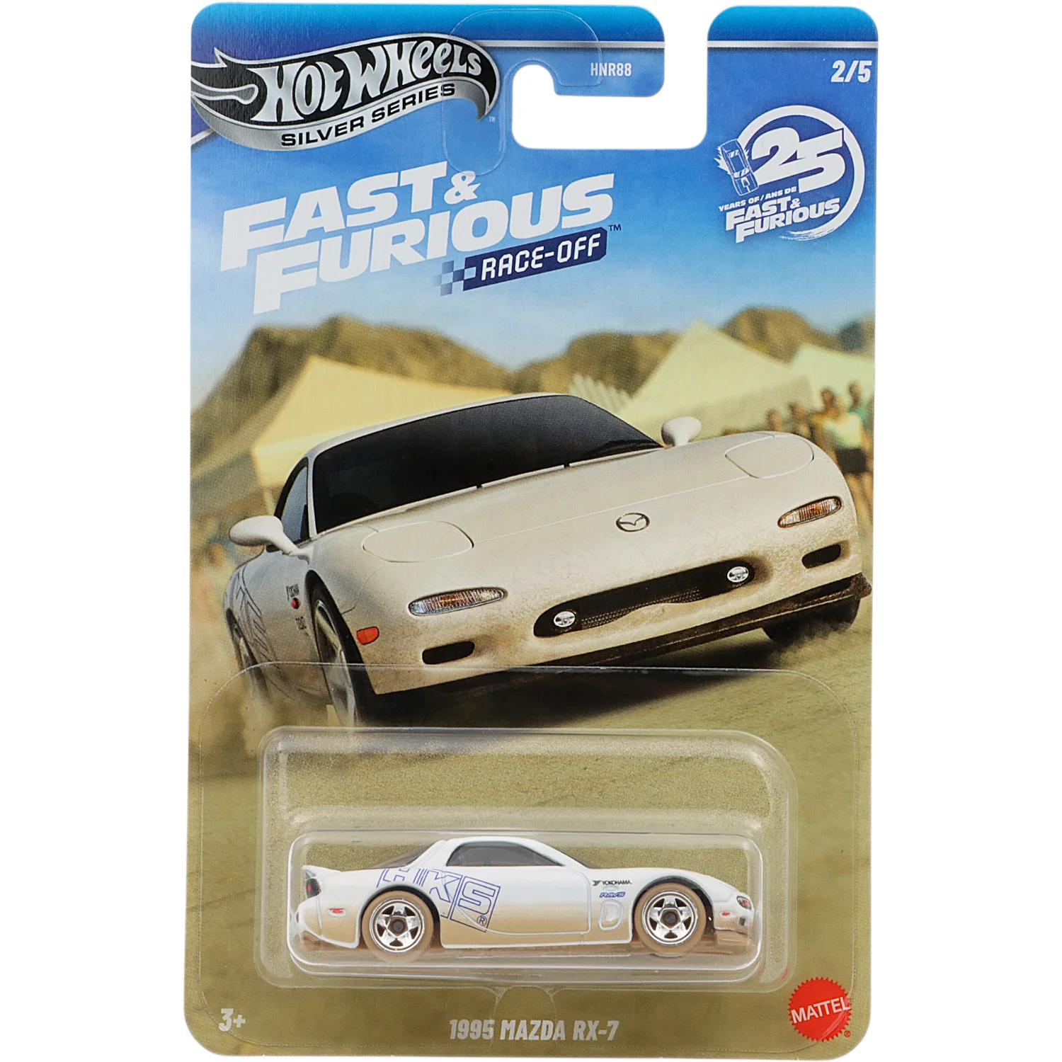 1995 Mazda RX-7 - Vit HKS - Fast & Furious: Race-Off - Hot Wheels