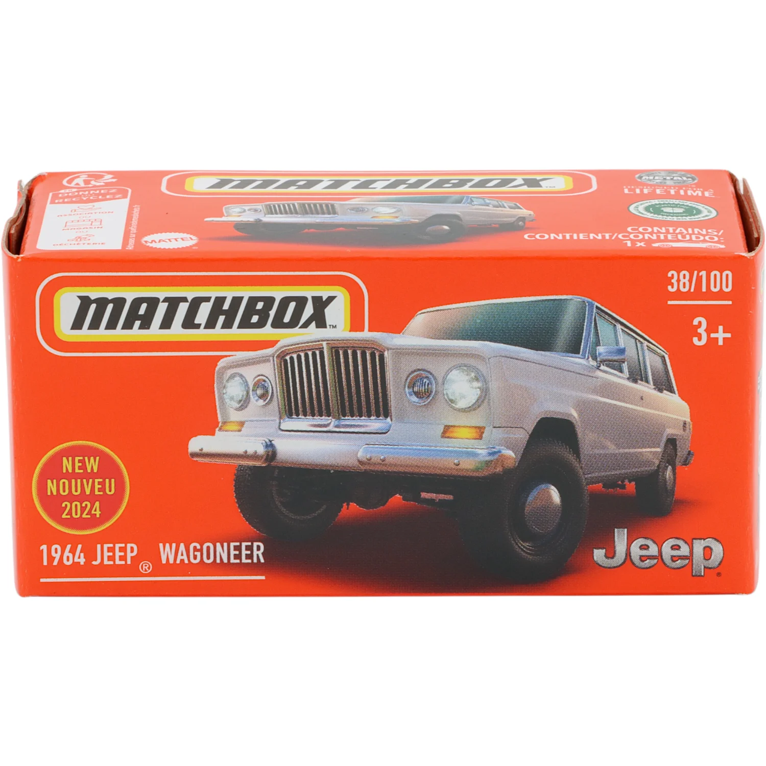 1964 Jeep Wagoneer - Vit - Power Grab 38/100 - Matchbox