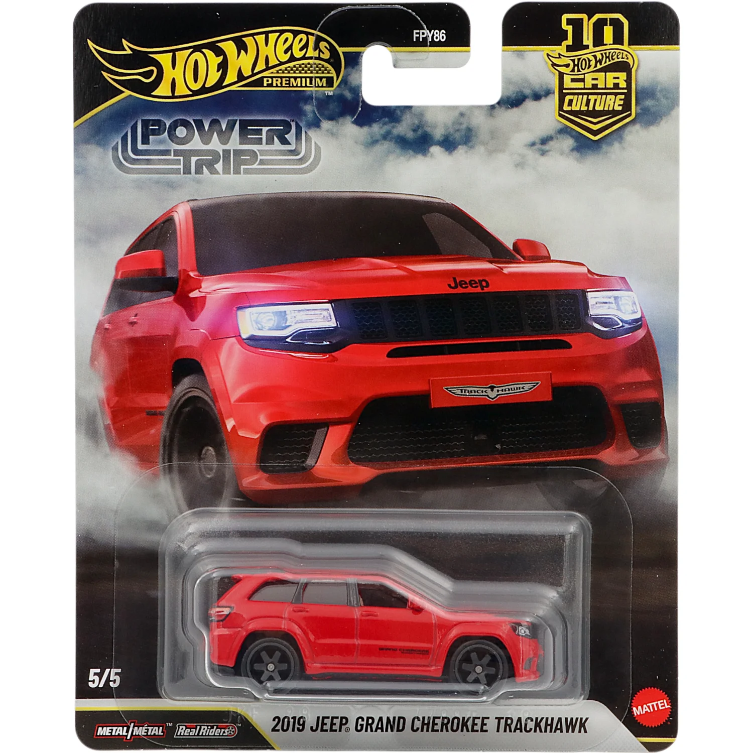 2019 Jeep Grand Cherokee Trackhawk - Röd - Power Trip - Hot Wheels