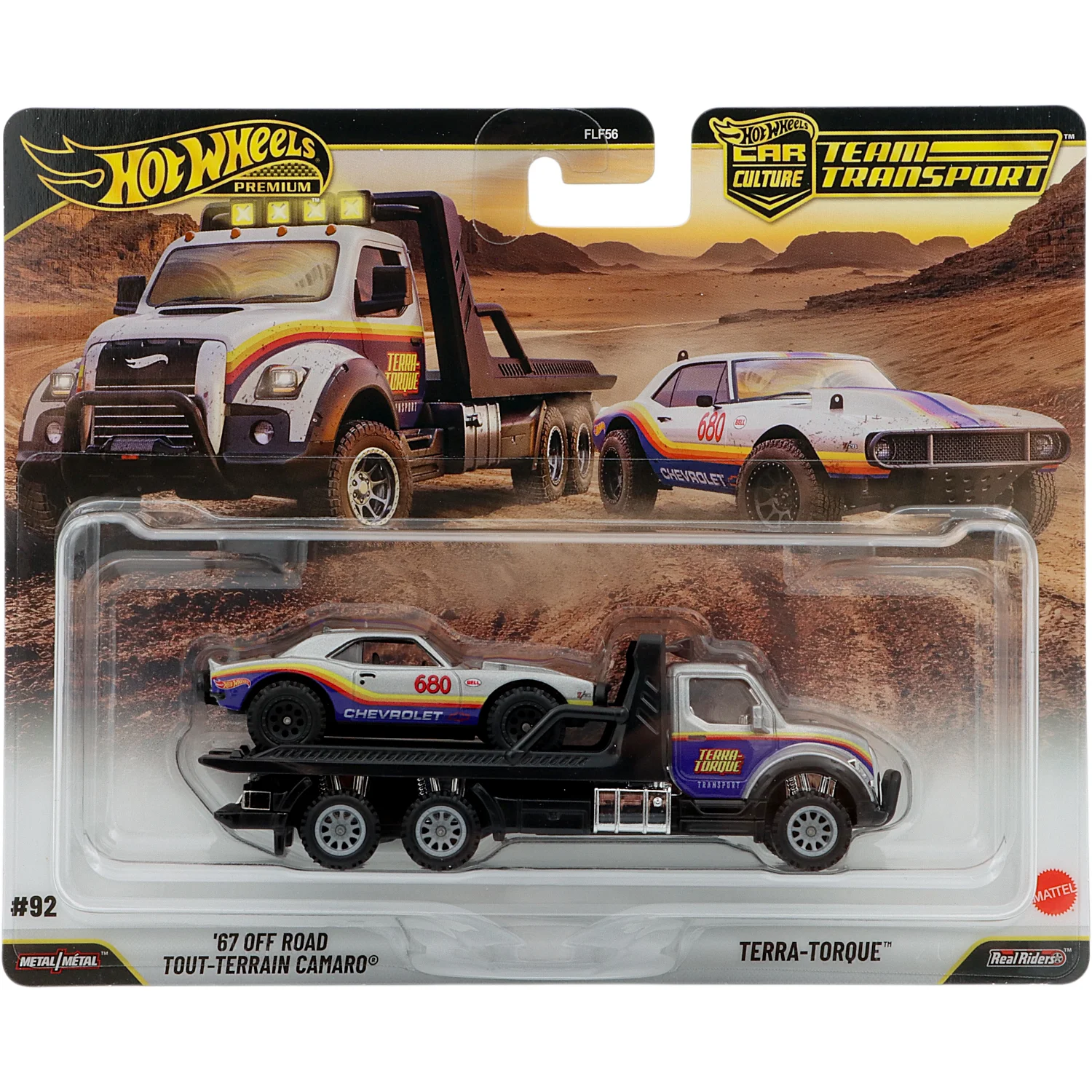 '67 Off Road Tout-Terrain Camaro + Terra-Torque - Team Transport - Hot Wheels