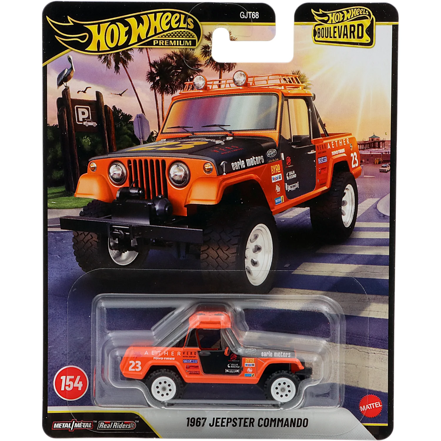 1967 Jeepster Commando - Orange - Boulevard 154 - Hot Wheels