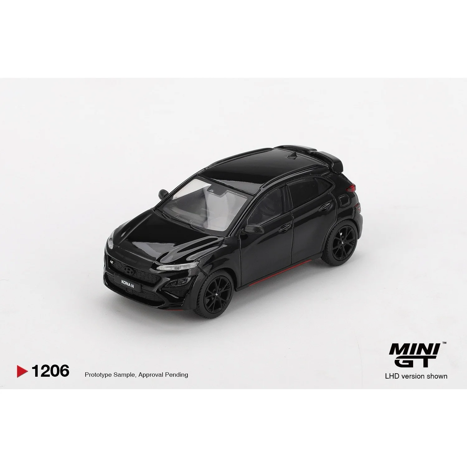 Hyundai KONA N Phantom Black - Svart - 1206 - Mini GT - 1:64