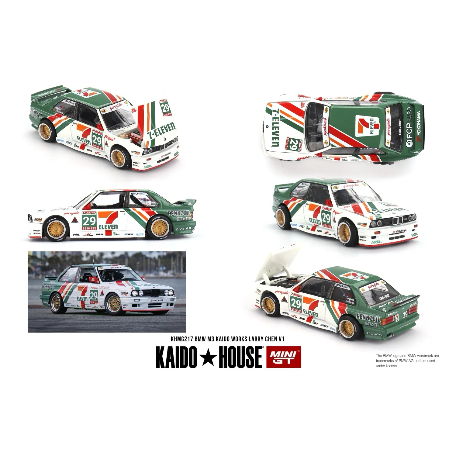 BMW M3 Kaido Works Larry Chen V1 7-Eleven - 217 - Kaido House x Mini GT - 1:64