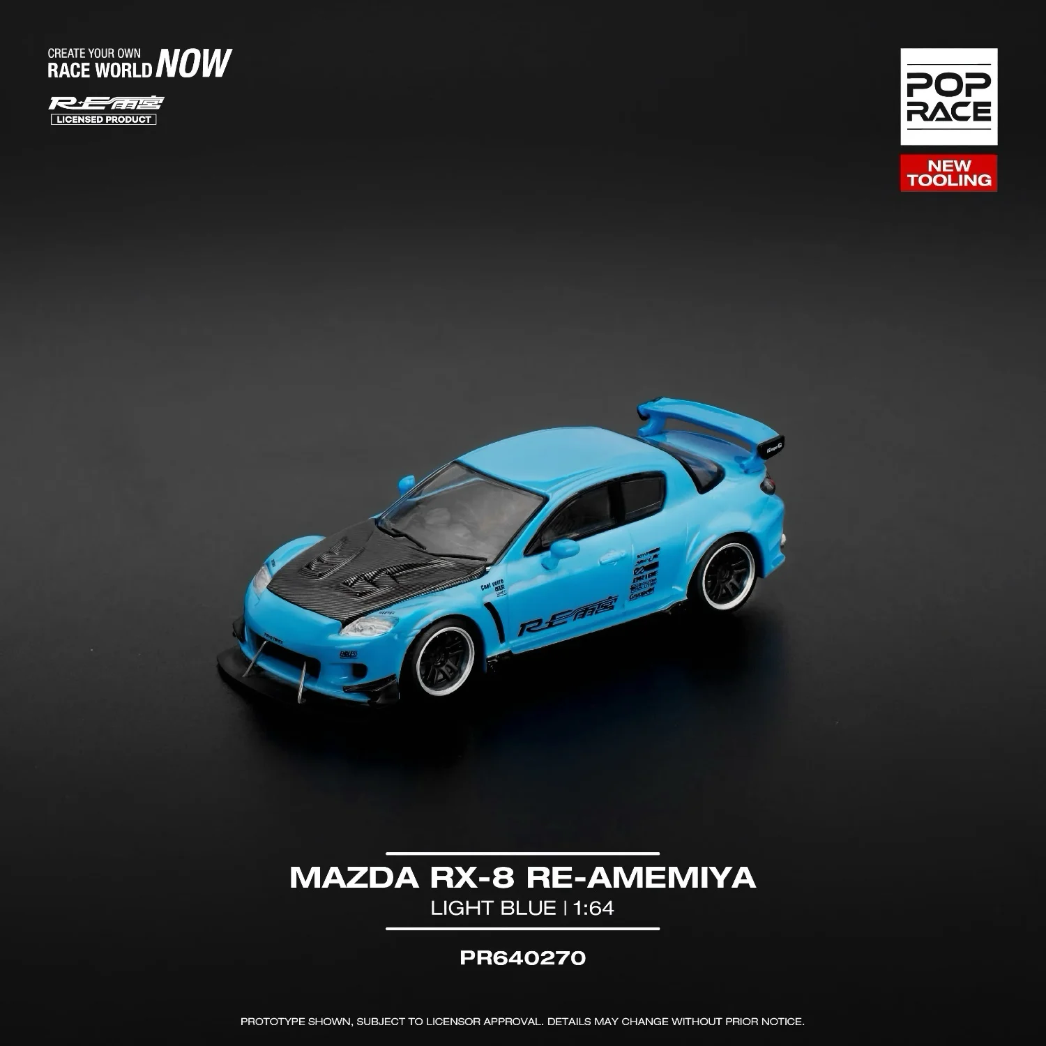 Mazda RX-8 RE Amemiya - Blå - 270 - Pop Race - 1:64