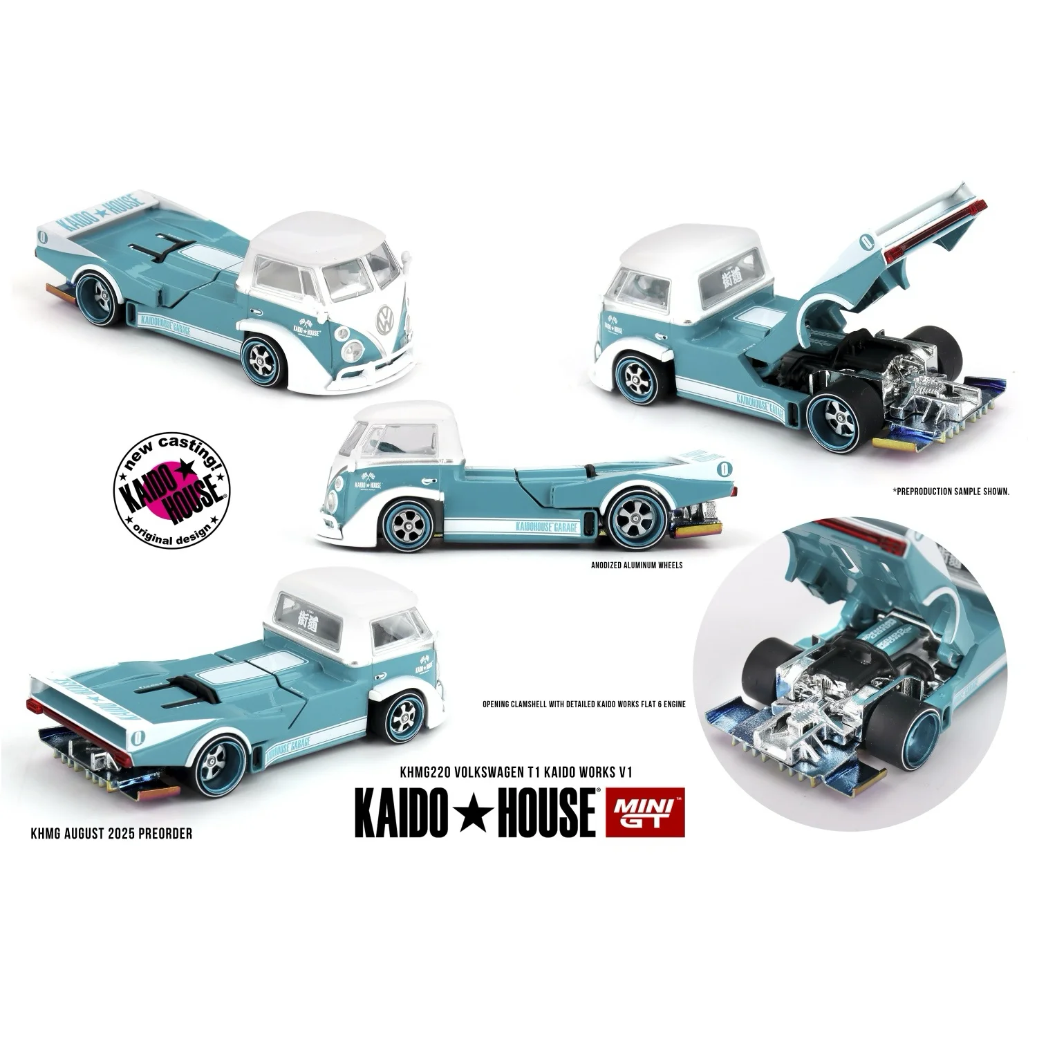 Volkswagen T1 Kaido Works V1 - 220 - Kaido House x Mini GT - 1:64