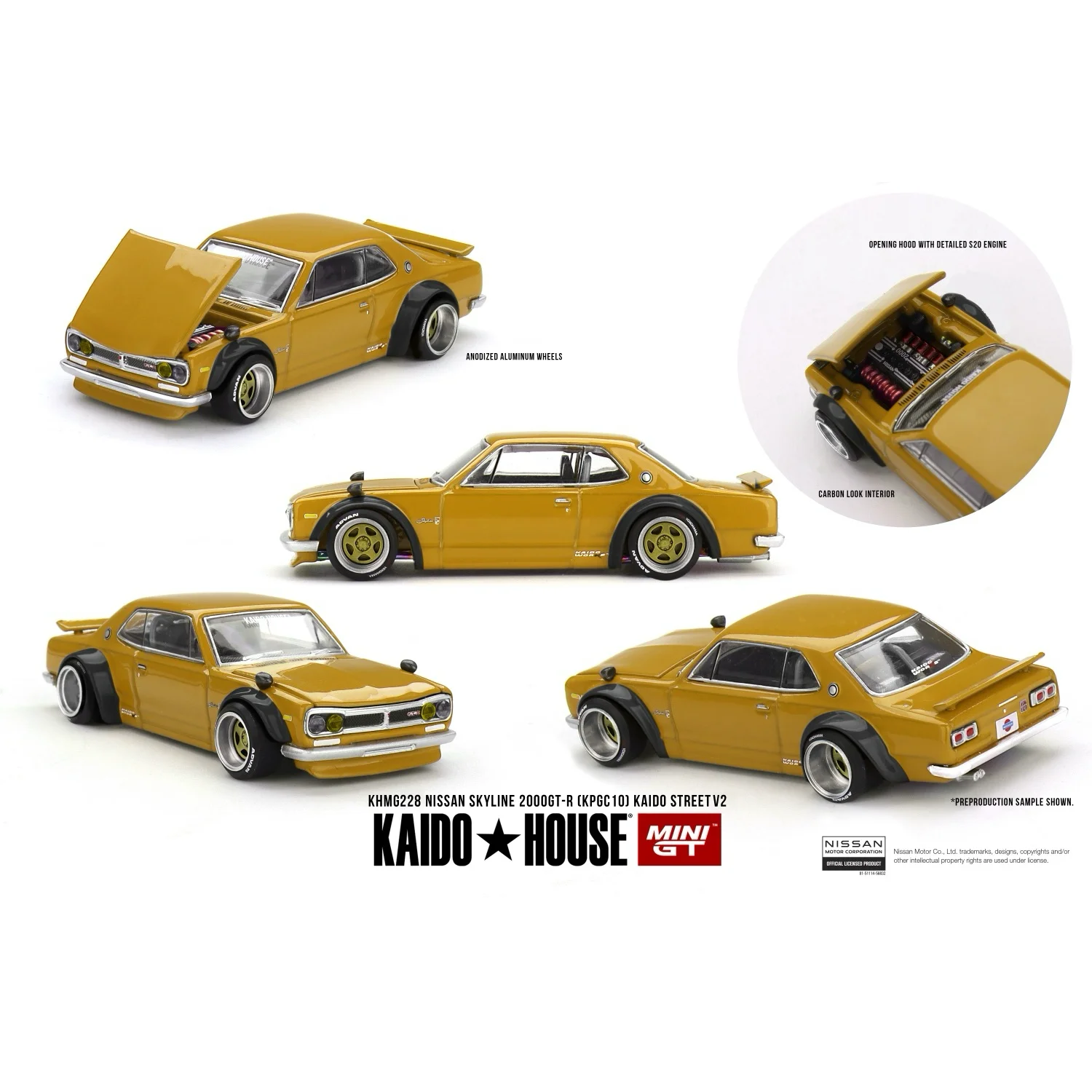 Nissan Skyline 2000 GT-R (KPGC10) Kaido Street V2 - 228 - Kaido House x Mini GT - 1:64