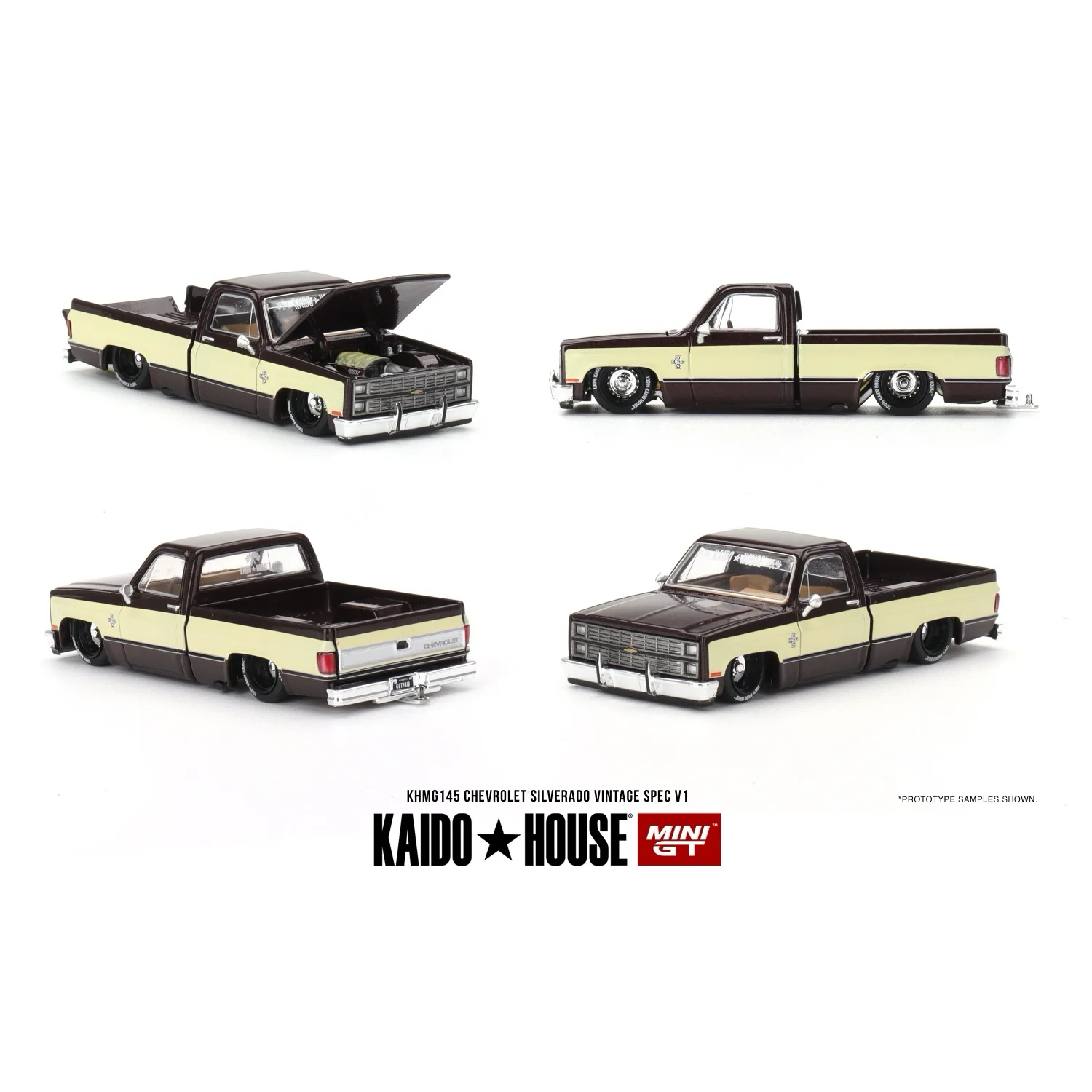 Chevrolet Silverado KAIDO Vintage Spec V1 - 145 - Kaido House x Mini GT - 1:64