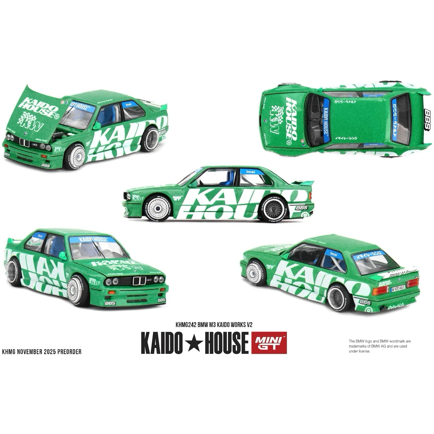 BMW M3 Kaido Works V2 - Grön - 242 - Mini GT - 1:64