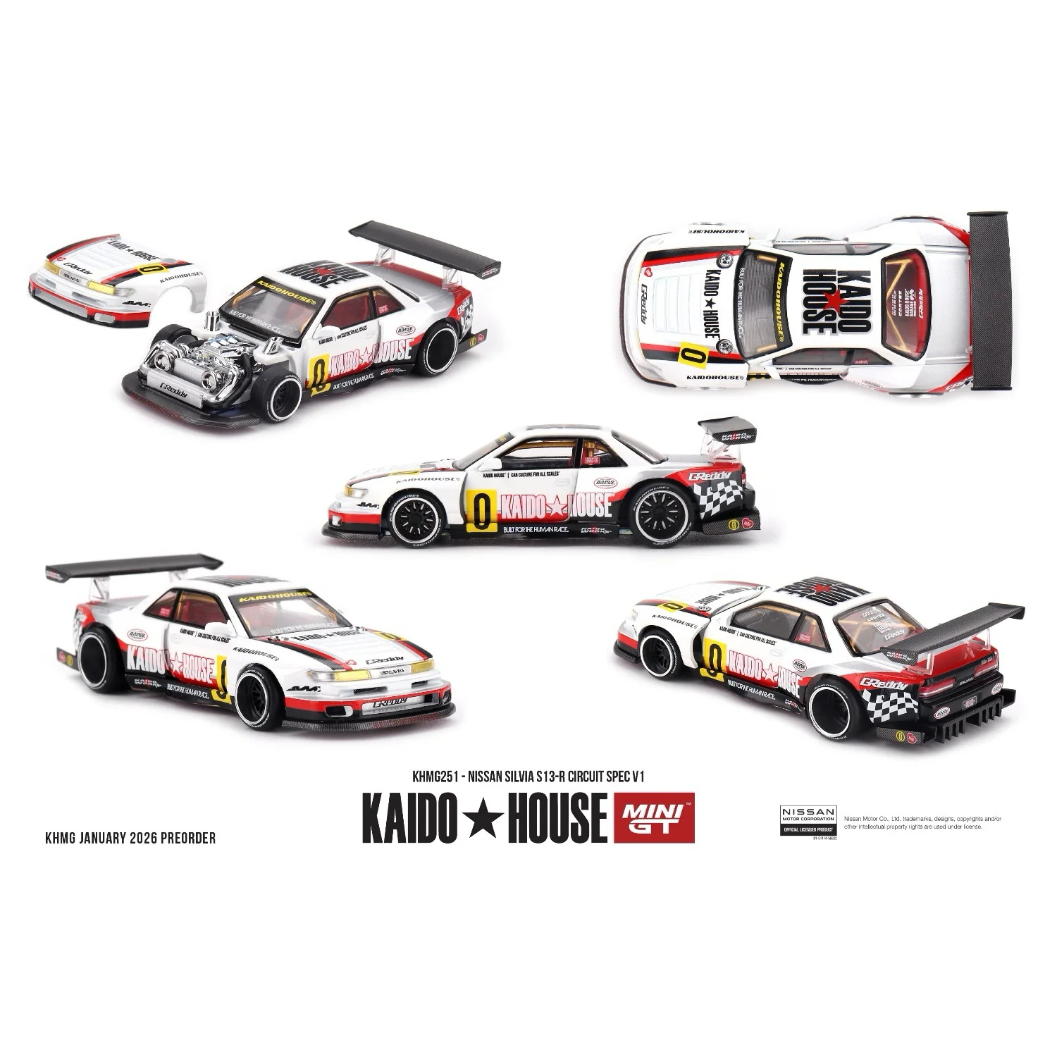 Nissan Silvia S13-R Circuit Spec V1 - 251 - Kaido House x Mini GT - 1:64