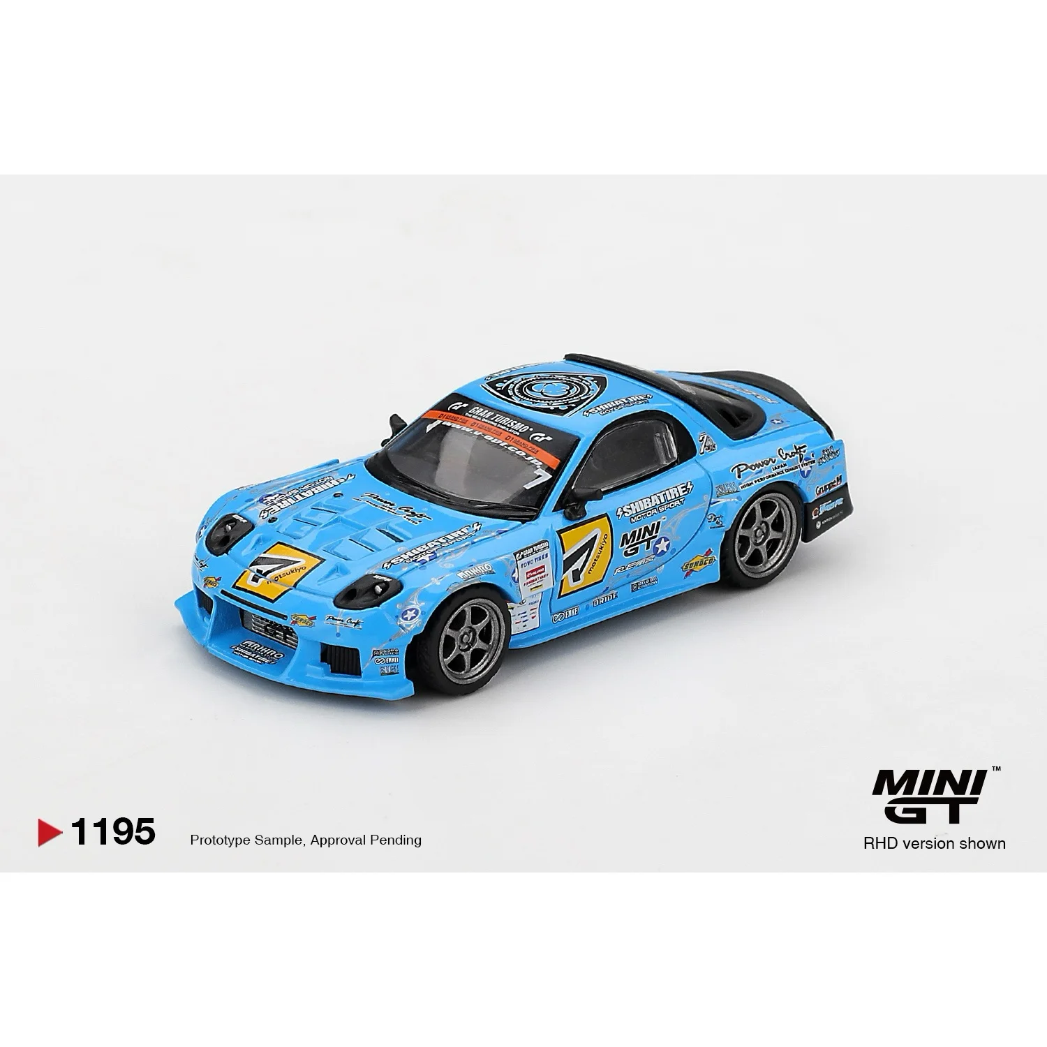 Mazda RX-7 RE-Amemiya 2025 D1GP - Blå - 1195 - Mini GT - 1:64