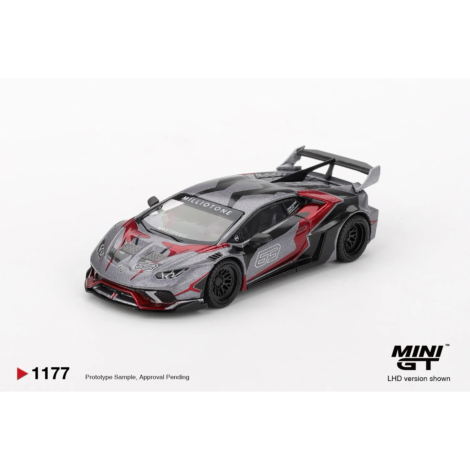 LB★WORKS Lamborghini Huracán GT RONIN - Grå - 1177 - Mini GT - 1:64