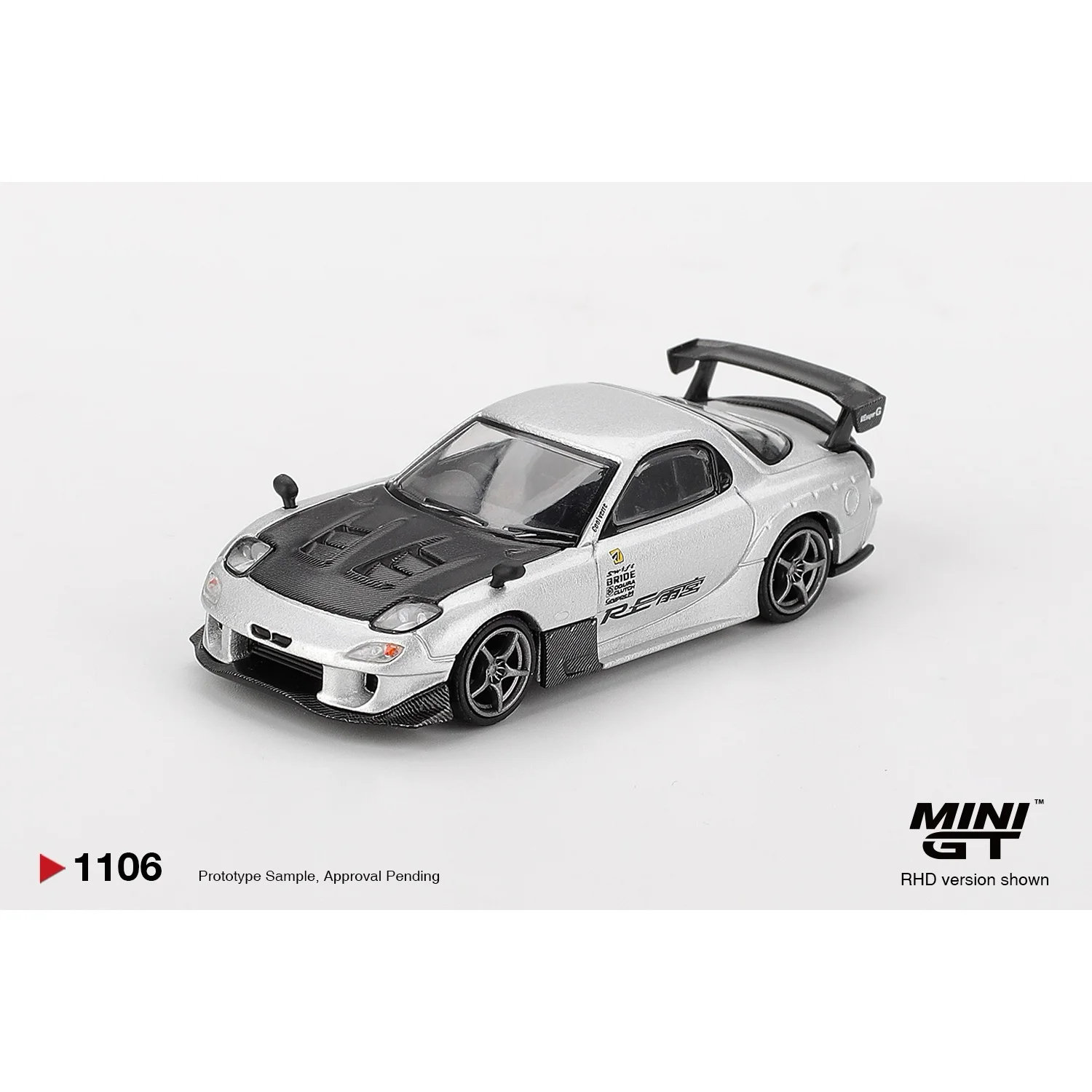 Mazda RX-7 RE-Amemiya Silver Metallic - Silver - 1106 - Mini GT - 1:64