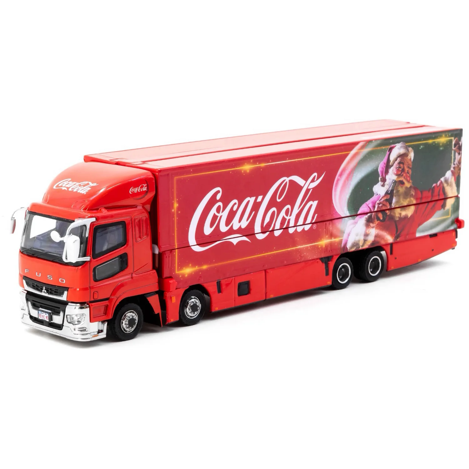 Mitsubishi Fuso Super Great Coca-Cola Santa Truck - Röd - Tarmac Works - 1:64