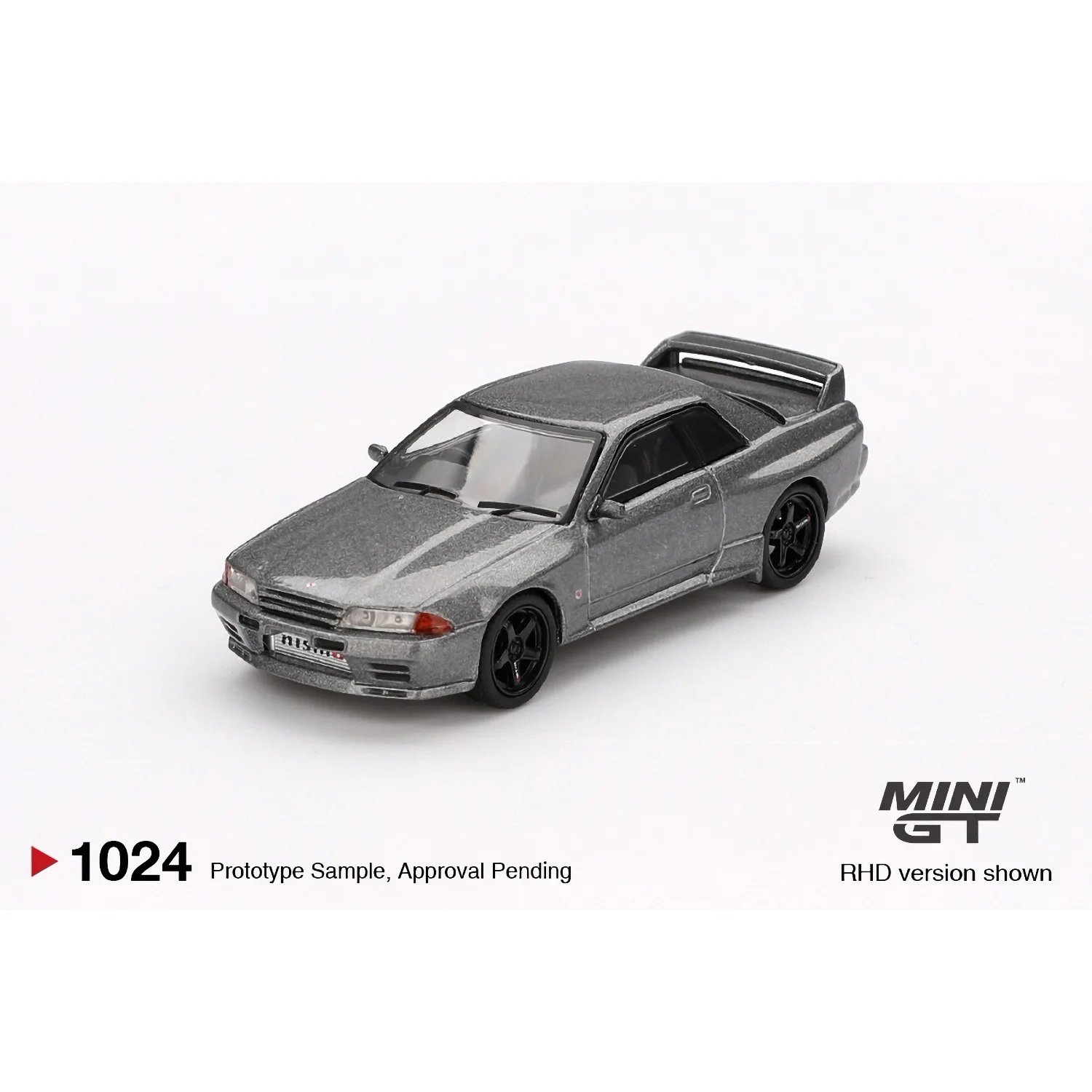 Nissan Skyline GT-R (NISMO BNR32 CRS Version) Dark Metal Gray - Grå - 1024 - Mini GT - 1:64