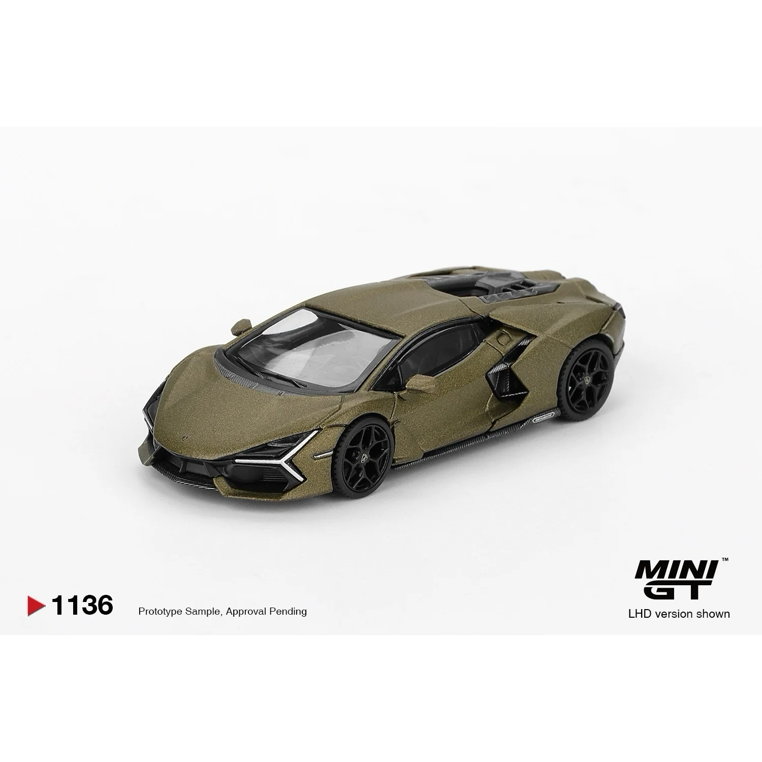 Lamborghini Revuelto Verde Gea Matte - Grön - 1136 - Mini GT - 1:64