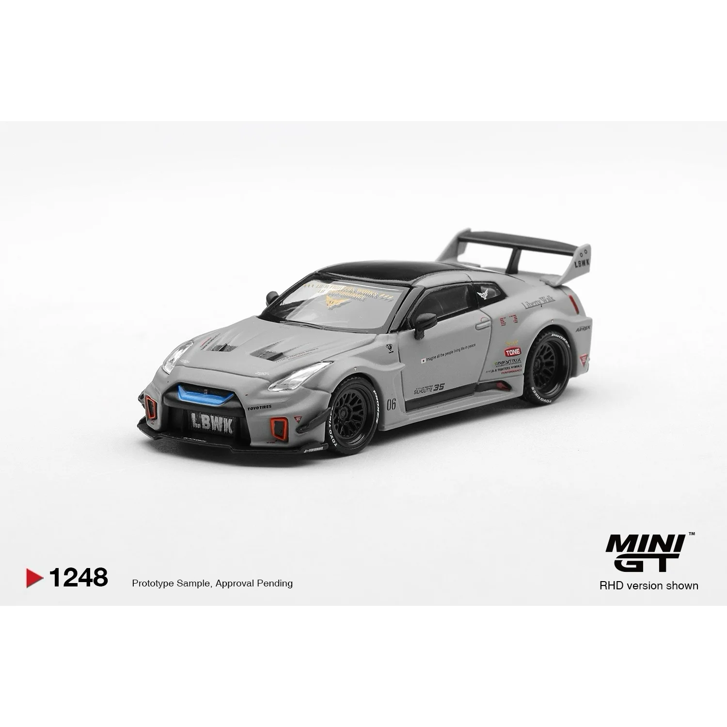 Nissan LB-Silhouette WORKS GT 35GT-RR Ver.1 Matt Grey - Grå - 1248 - Mini GT - 1:64