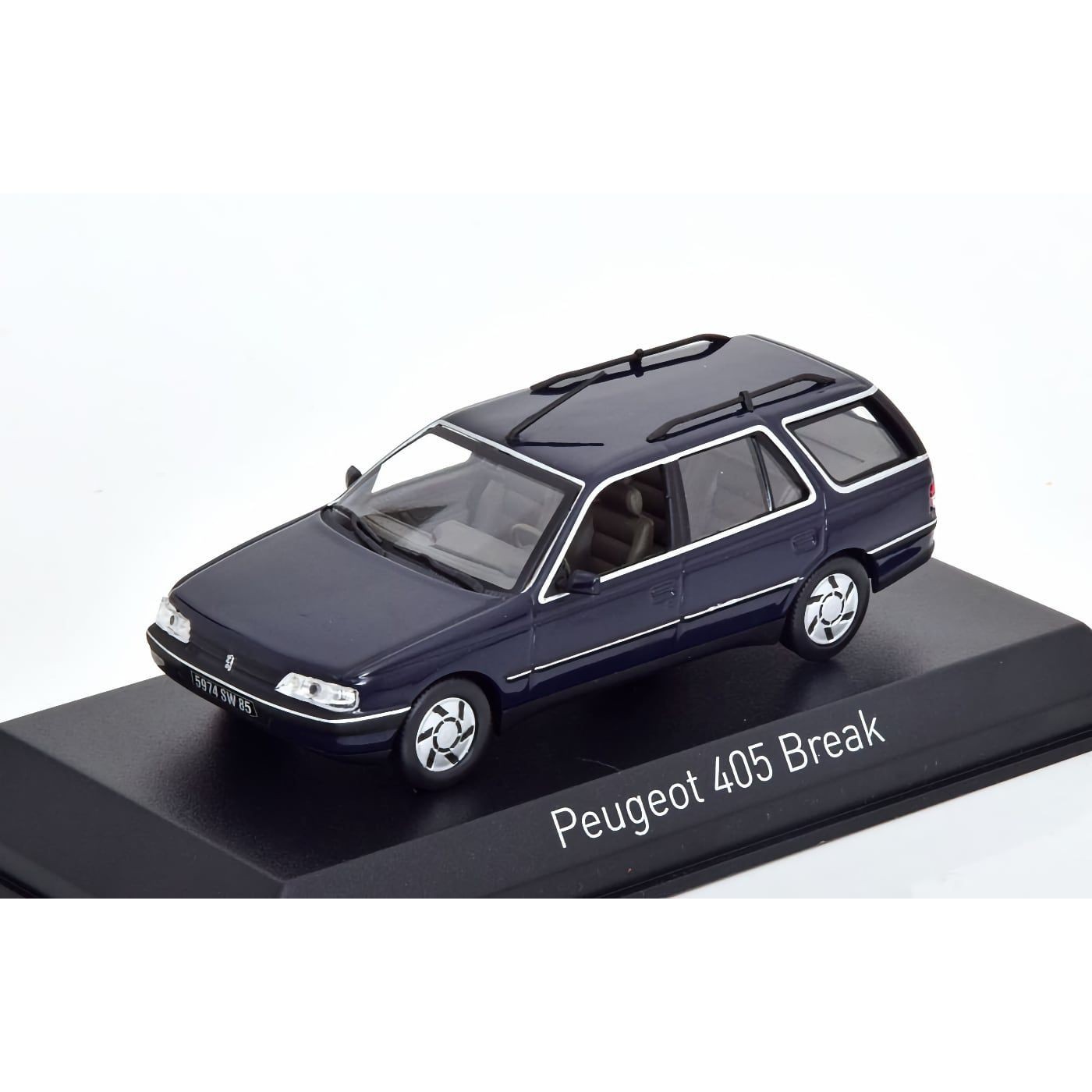 Peugeot 405 Break 1991 – Mörkblå – Norev – 1:43