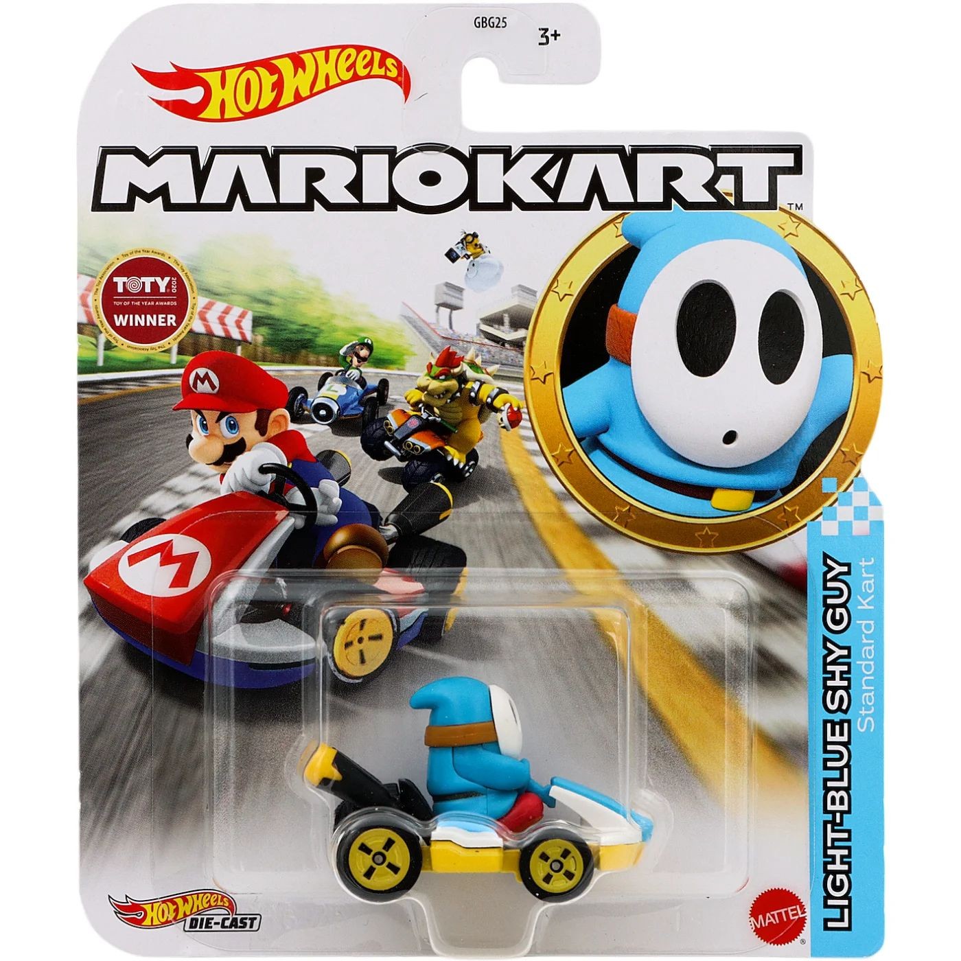 Läs mer om Light-Blue Shy Guy - Standard Kart - Mario Kart - Hot Wheels