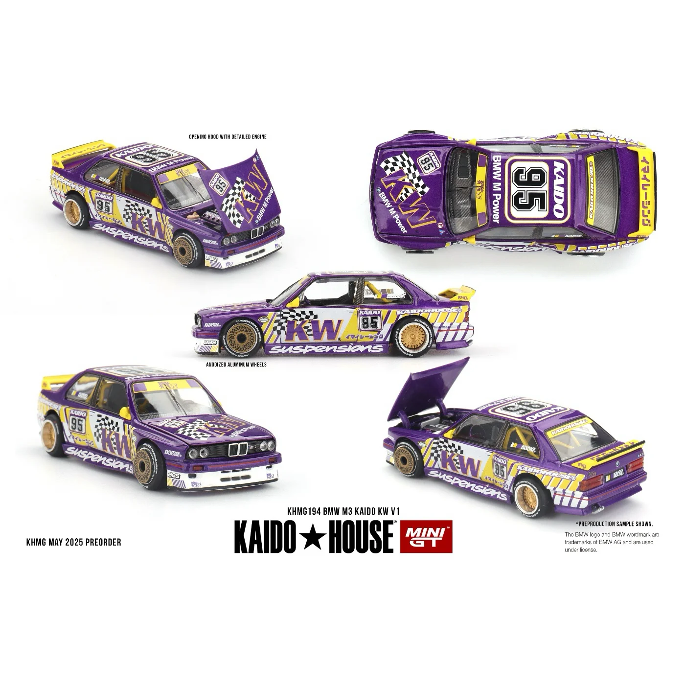 BMW E30 M3 Kaido KW V1 - Kaido House - Mini GT