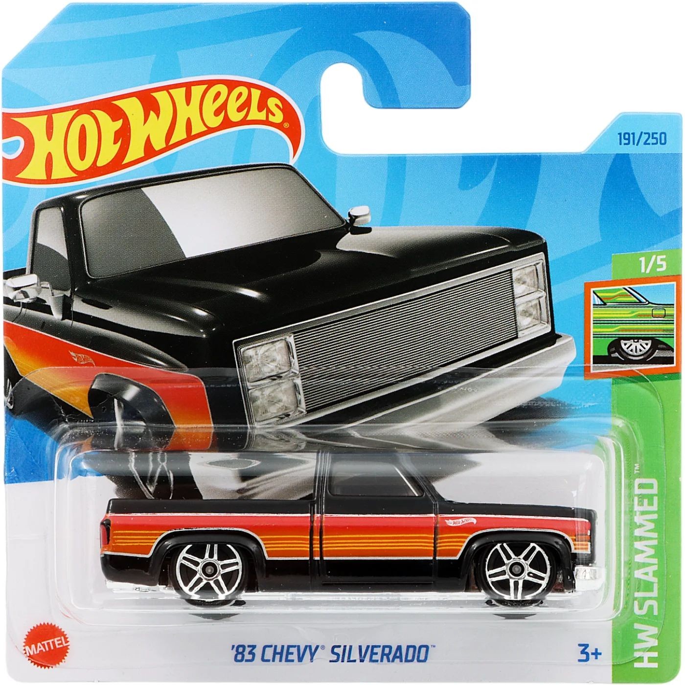 83 Chevy Silverado – HW Slammed – Svart – Hot Wheels