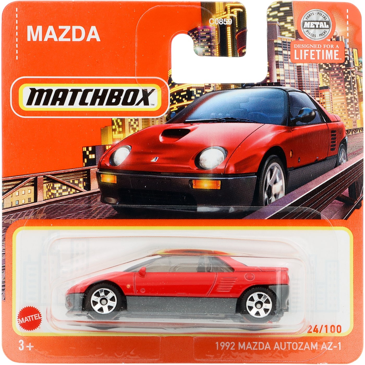 1992 Mazda Autozam AZ-1 – Röd – Matchbox