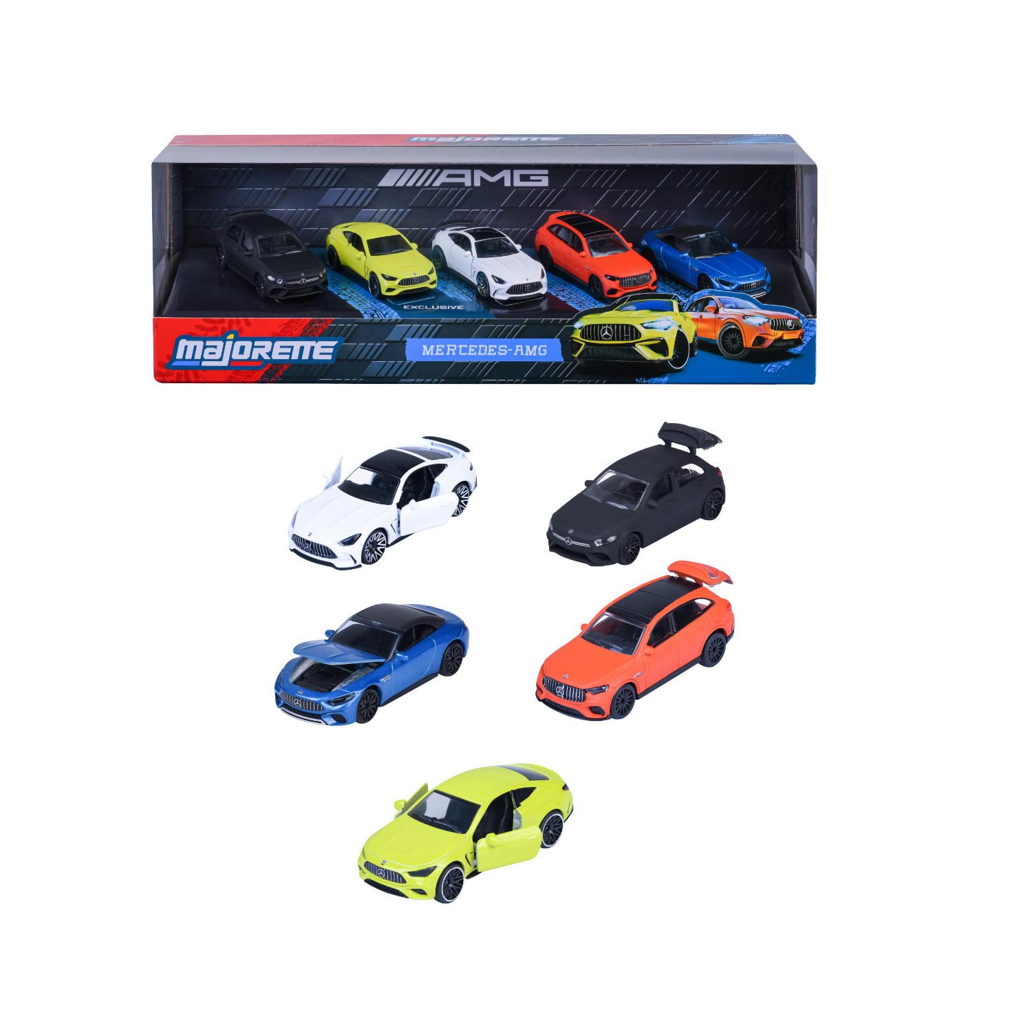 Mercedes-AMG - 5-pack med Mercedesbilar - Giftpack - Majorette