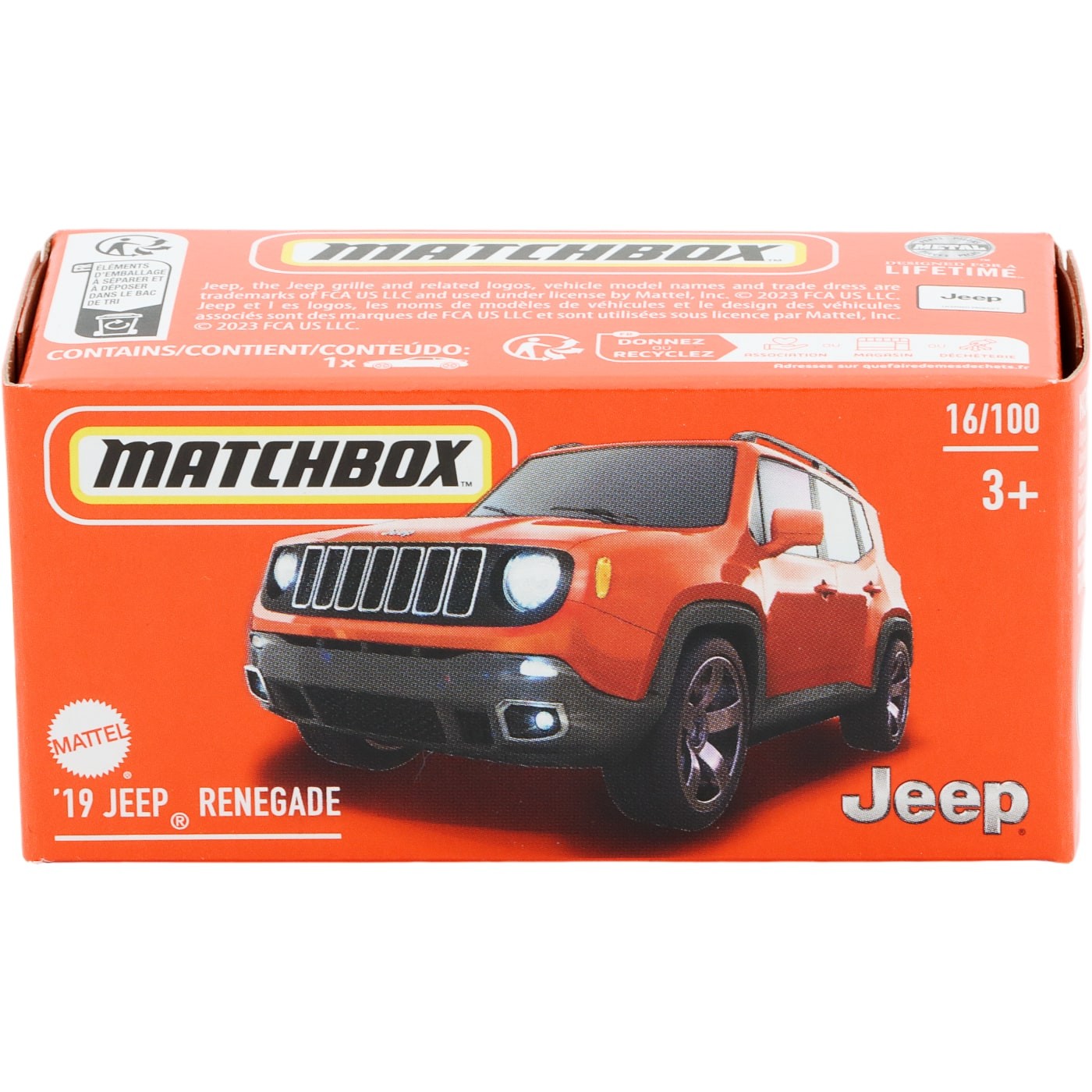 Läs mer om 19 Jeep Renegade - Orange - Power Grab - Matchbox