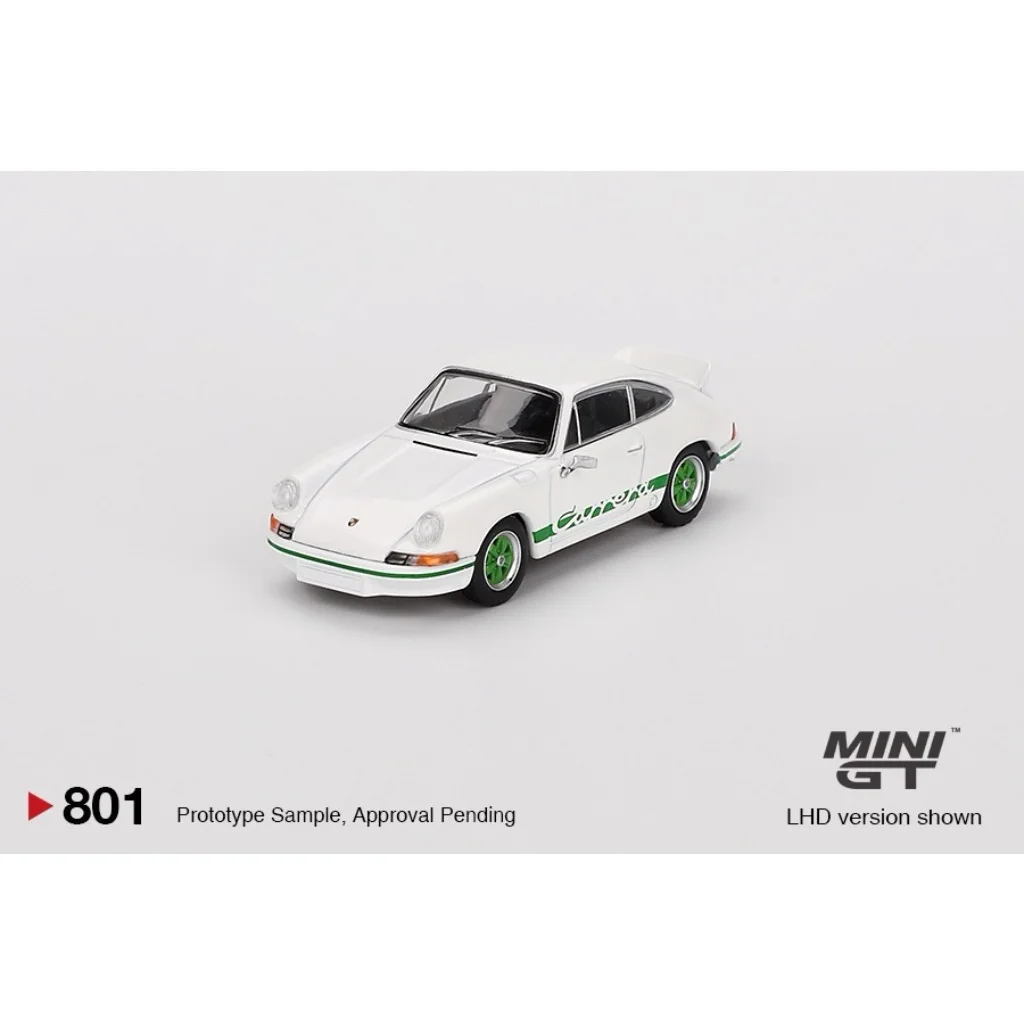 Porsche 911 Carrera RS 2.7 - Vit/Grön - 801 - Mini GT - 1:64