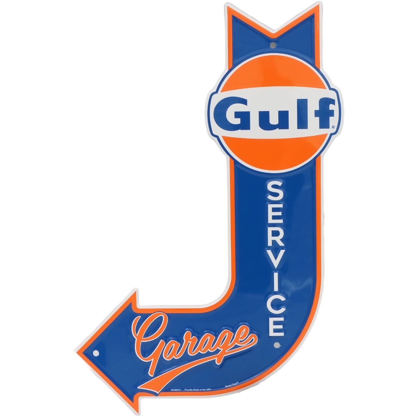 Gulf Service Garage – Plåtskylt – 27×44 cm