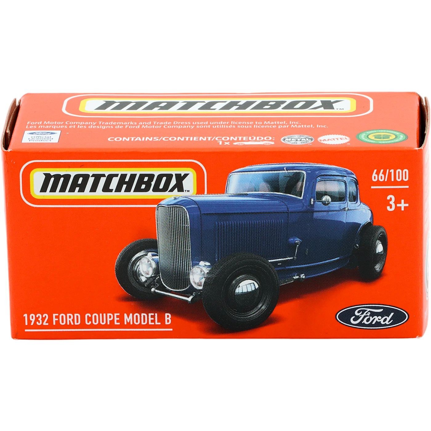 1932 Ford Coupe Model B - Blå - Power Grab - Matchbox