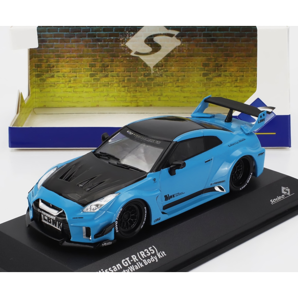 Nissan GT-R (R35) LBWK - 2019 - Blå - Solido - 1:43