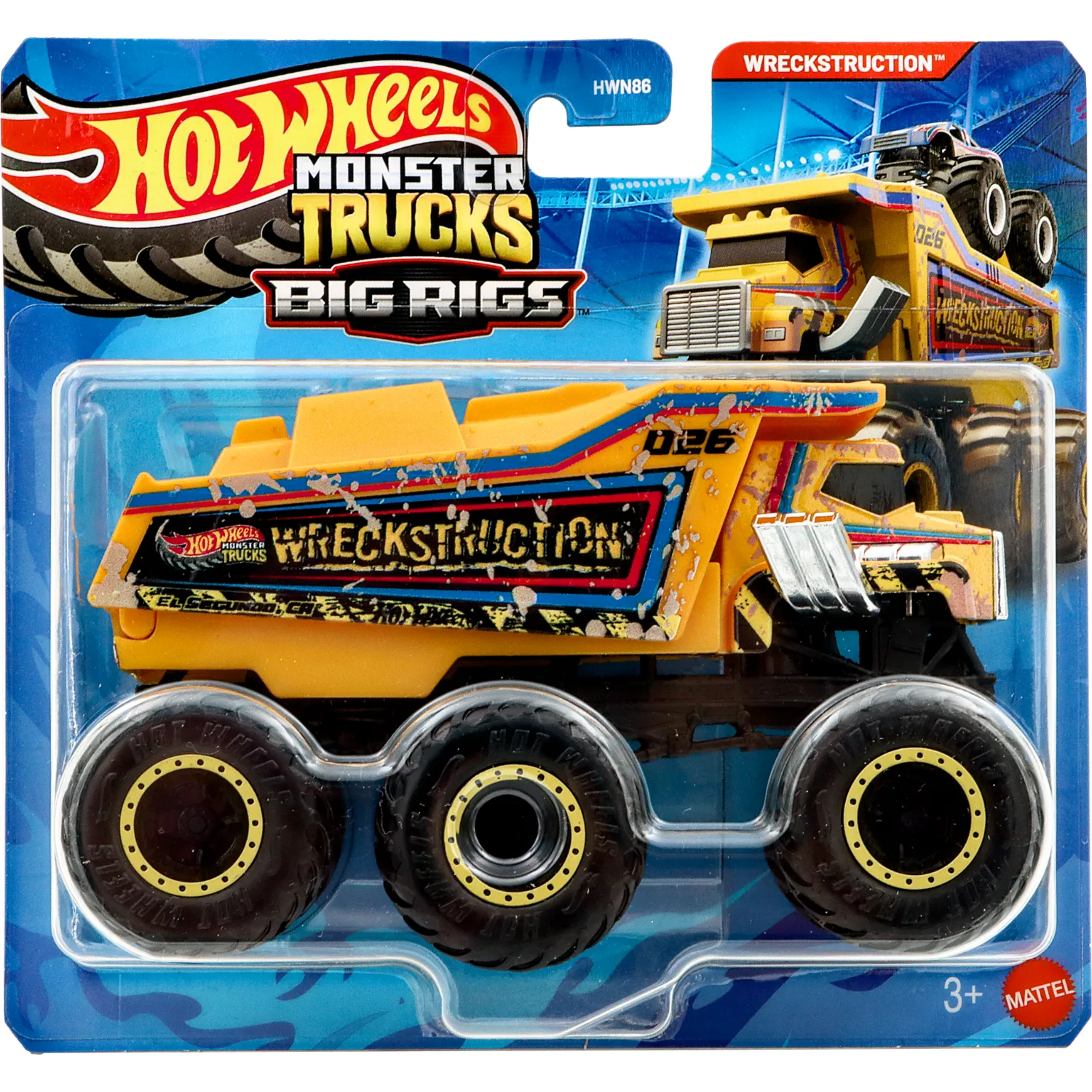 Wreckstruction - Gul - Monster Trucks Big Rigs - Hot Wheels