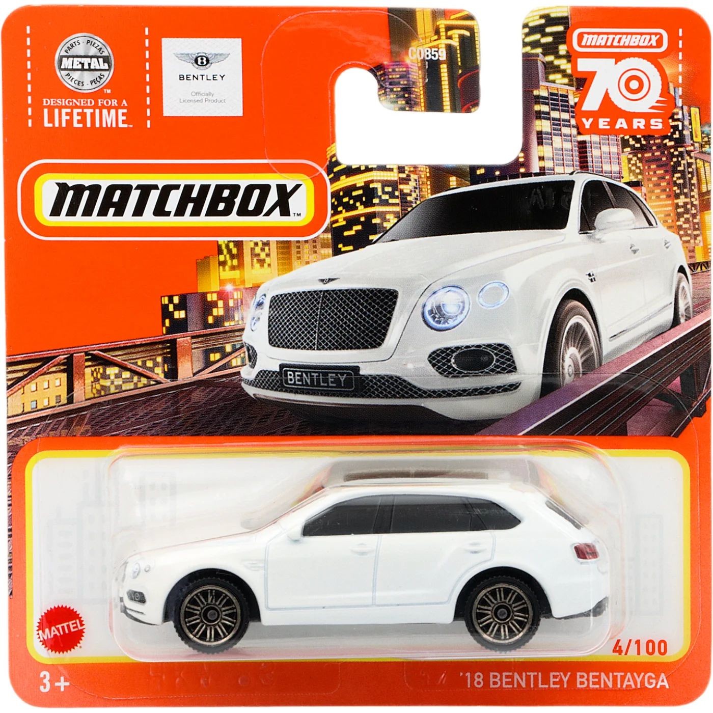 Läs mer om 18 Bentley Bentayga - Vit - Matchbox 70 Years - Matchbox