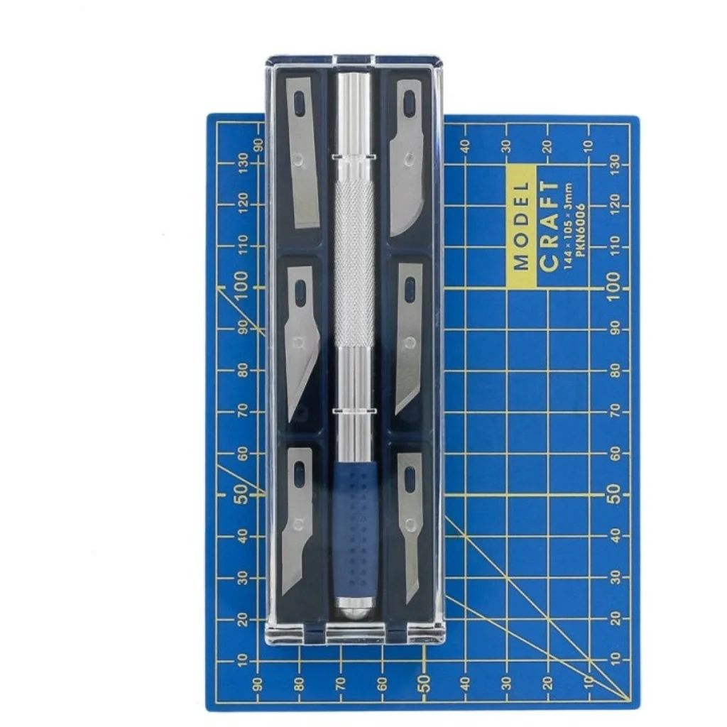 Hobbykniv med 6 blad och skärmatta - PKN2008 - Model Craft