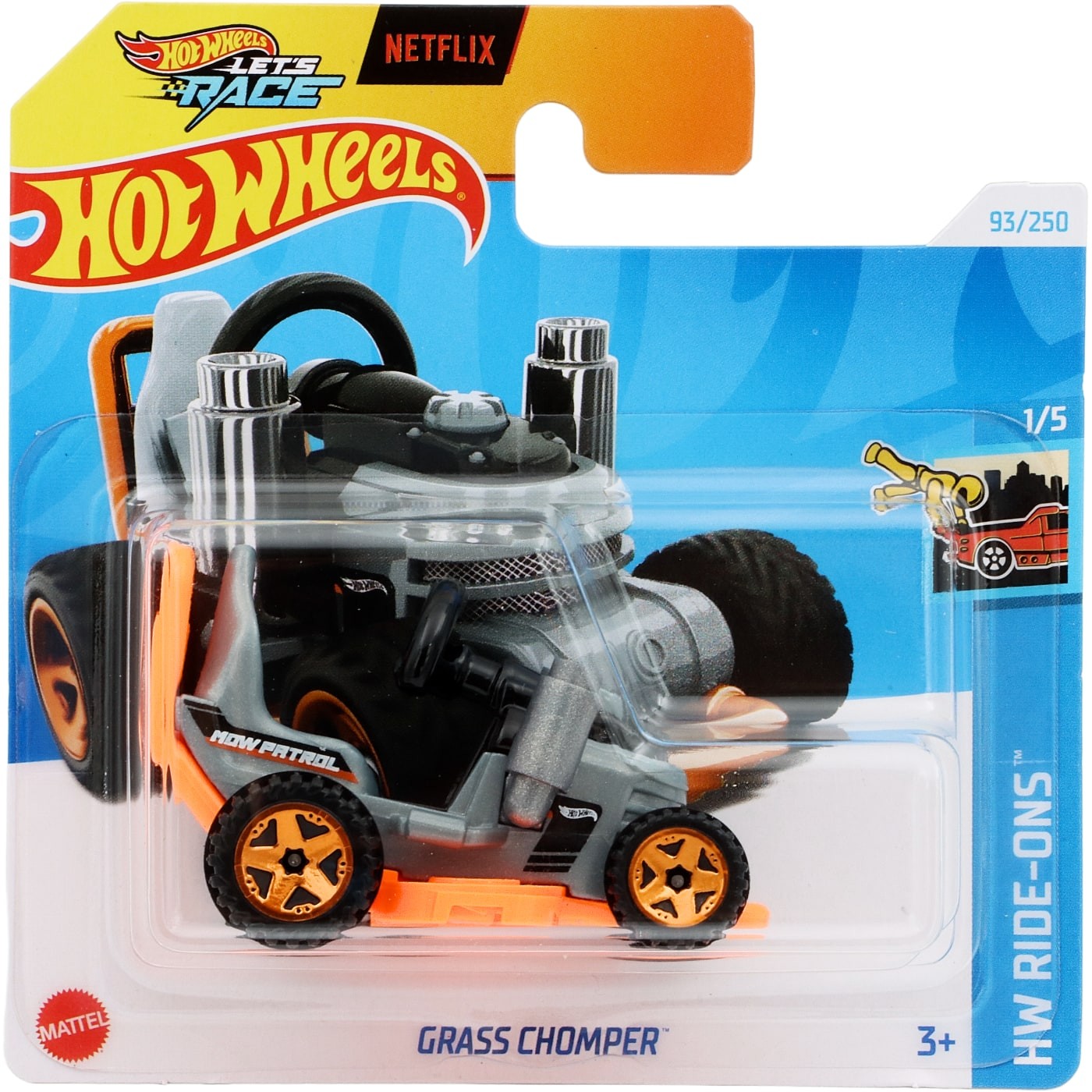 Grass Chomper – Grå – Let’s Race – Netflix – Hot Wheels