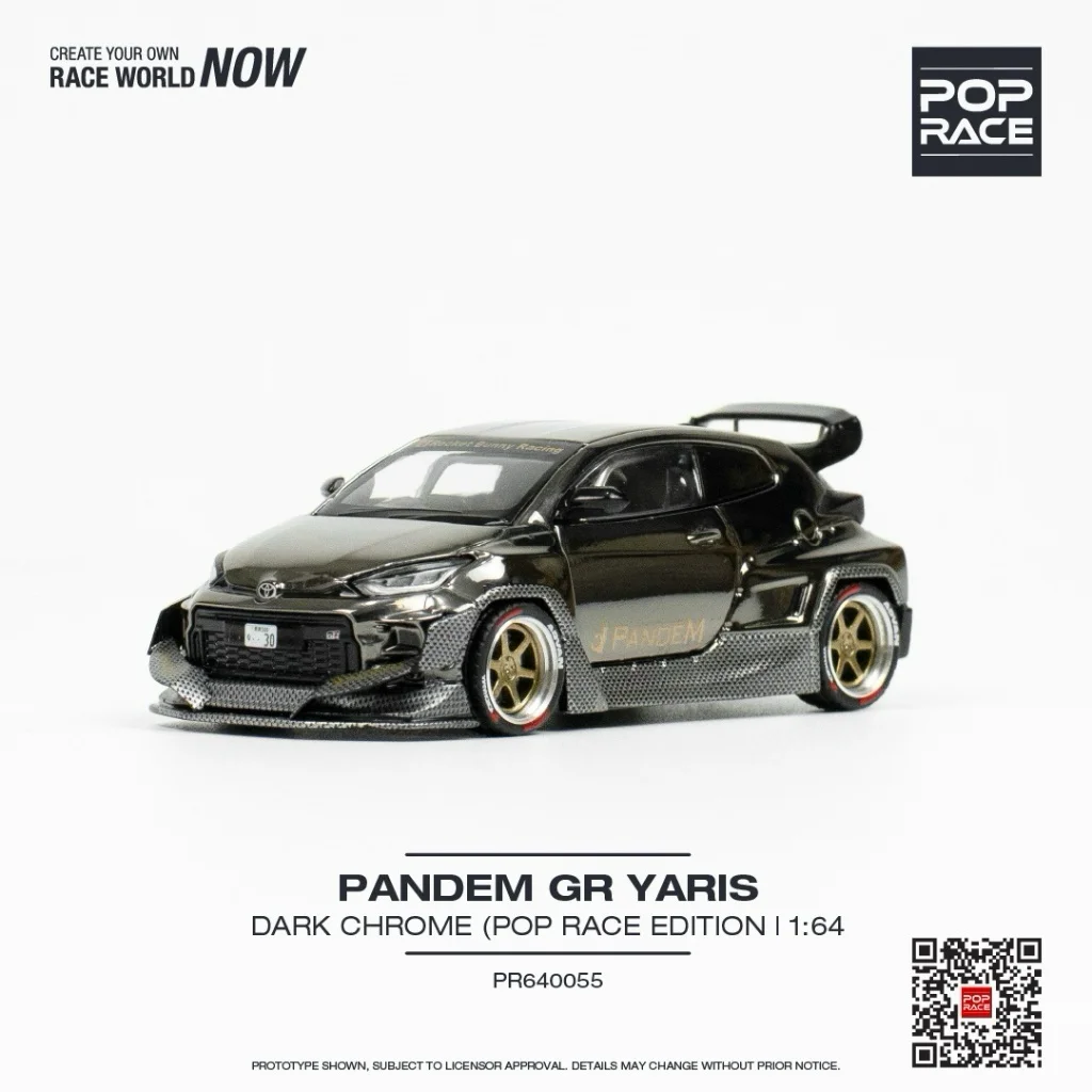 Pandem GR Yaris – Dark Chrome – 55 – Pop Race – 1:64