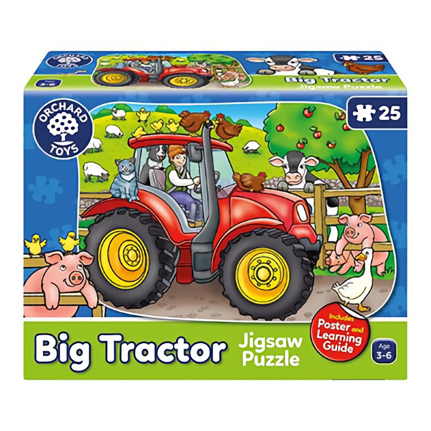 Big Tractor – Pussel med traktor och djur – Orchard Toys